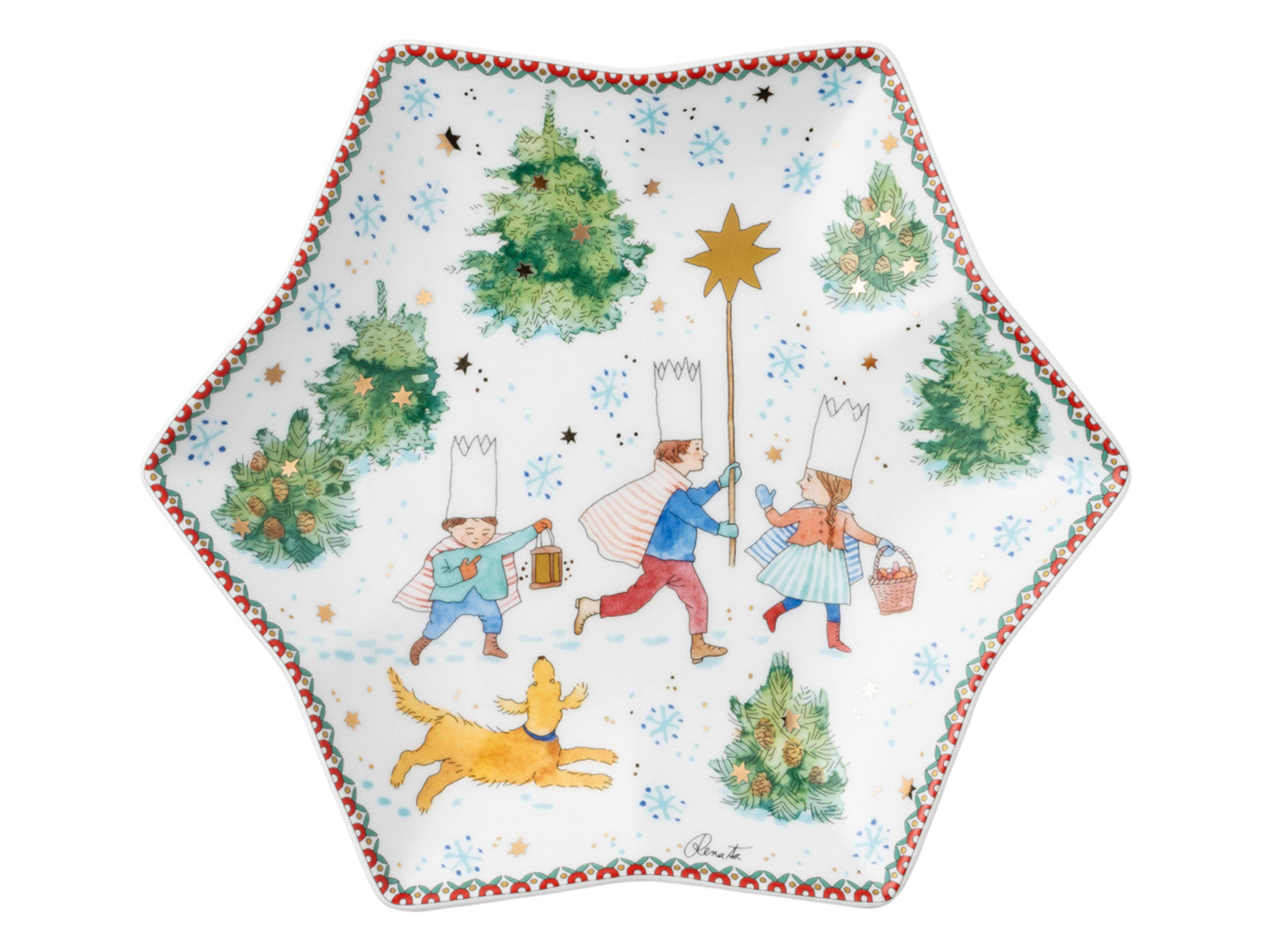 Hutschenreuther Sammelserie 2025 Weihnachtsspiele Sternschale 24cm Freisteller 1