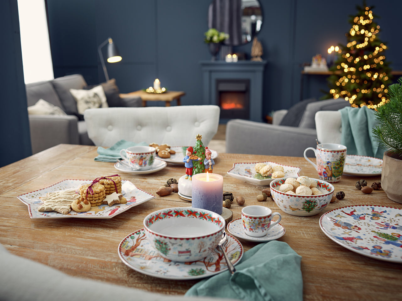 Hutschenreuther Sammelkollektion 2023 Weihnachtsklänge Plätzchenteller 28cm Lifestyle