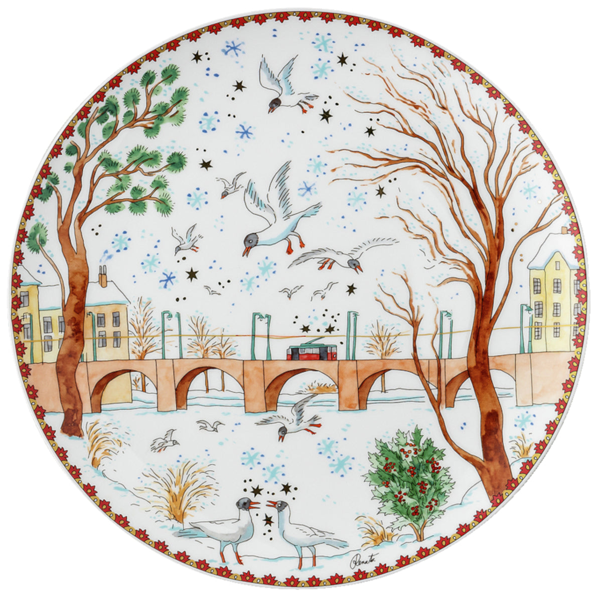 Hutschenreuther Sammelkollektion 2023 Weihnachtsklänge II Teller flach 22cm Freisteller