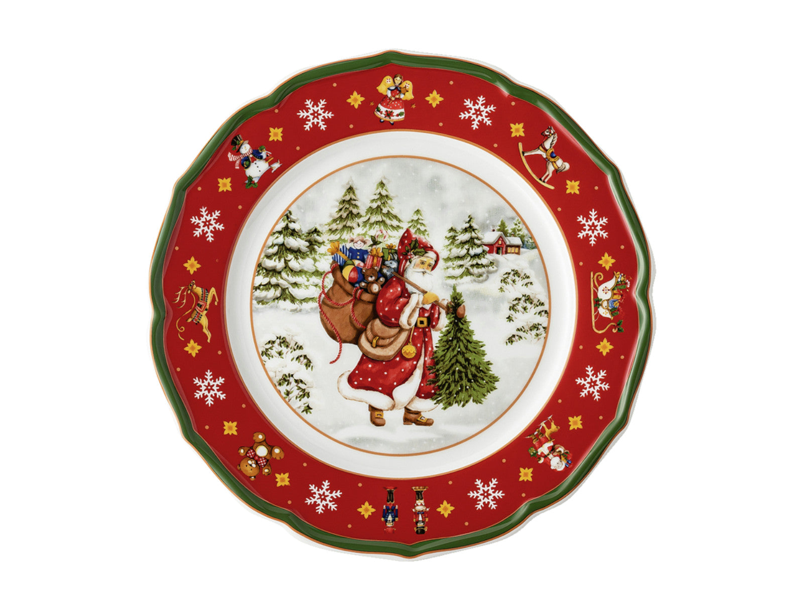 Hutschenreuther Happy Wintertime Red Teller flach 22cm Freisteller