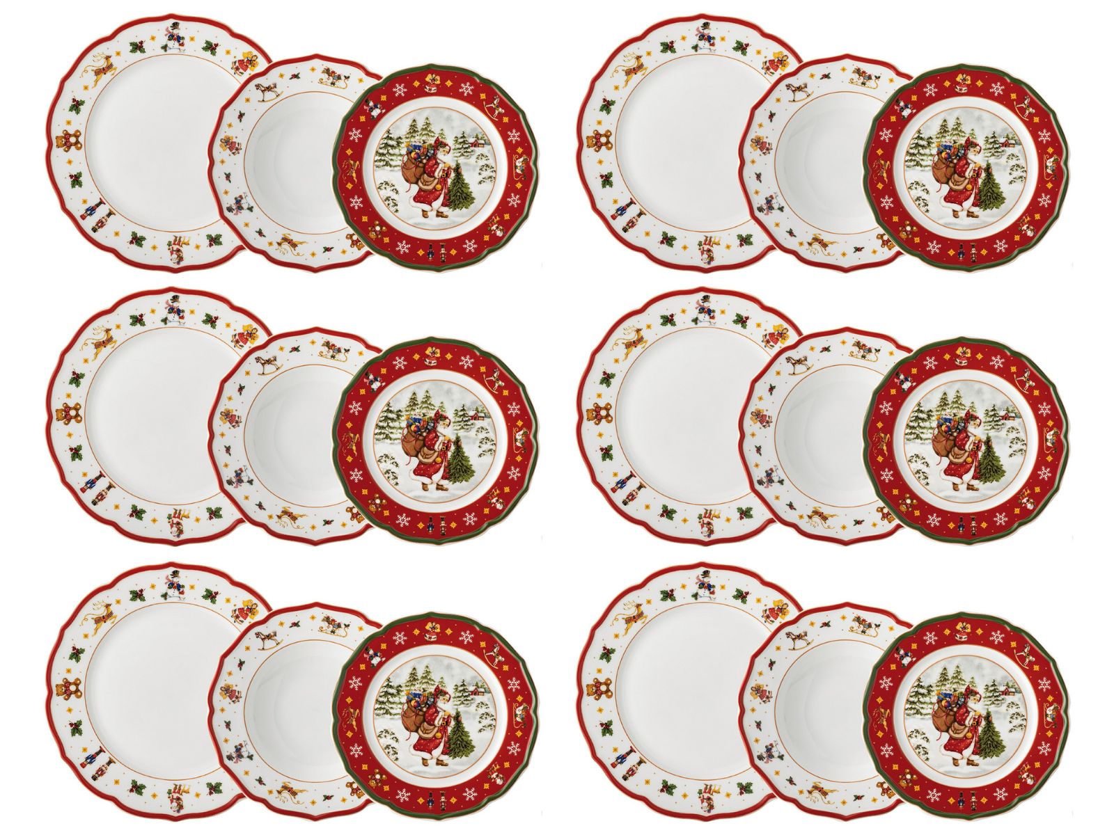 Hutschenreuther Happy Wintertime Red Set 18tlg Freisteller