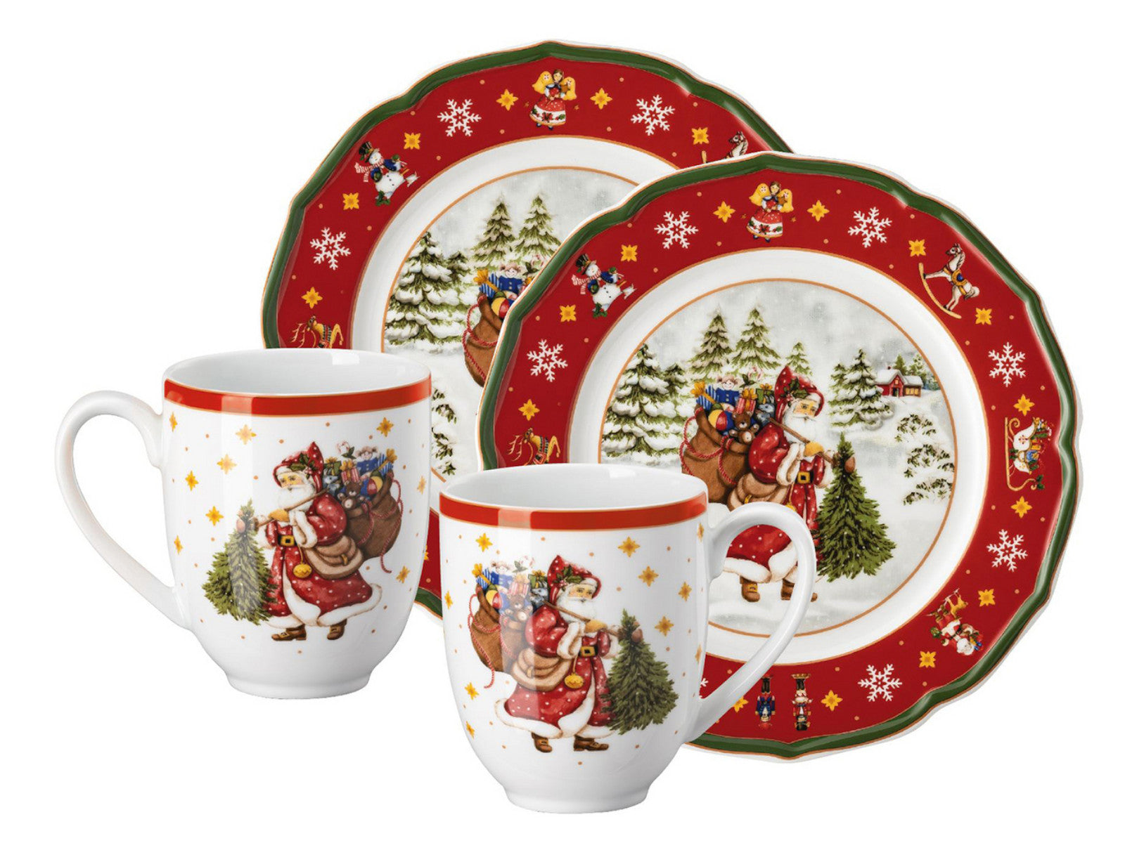 Hutschenreuther Happy Wintertime Red Set 4tlg Freisteller