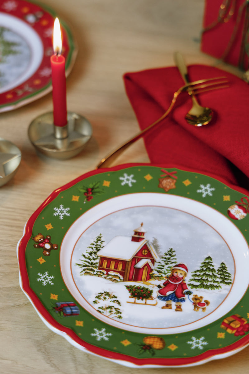 Hutschenreuther Happy Wintertime Green Teller flach 22cm Lifestyle