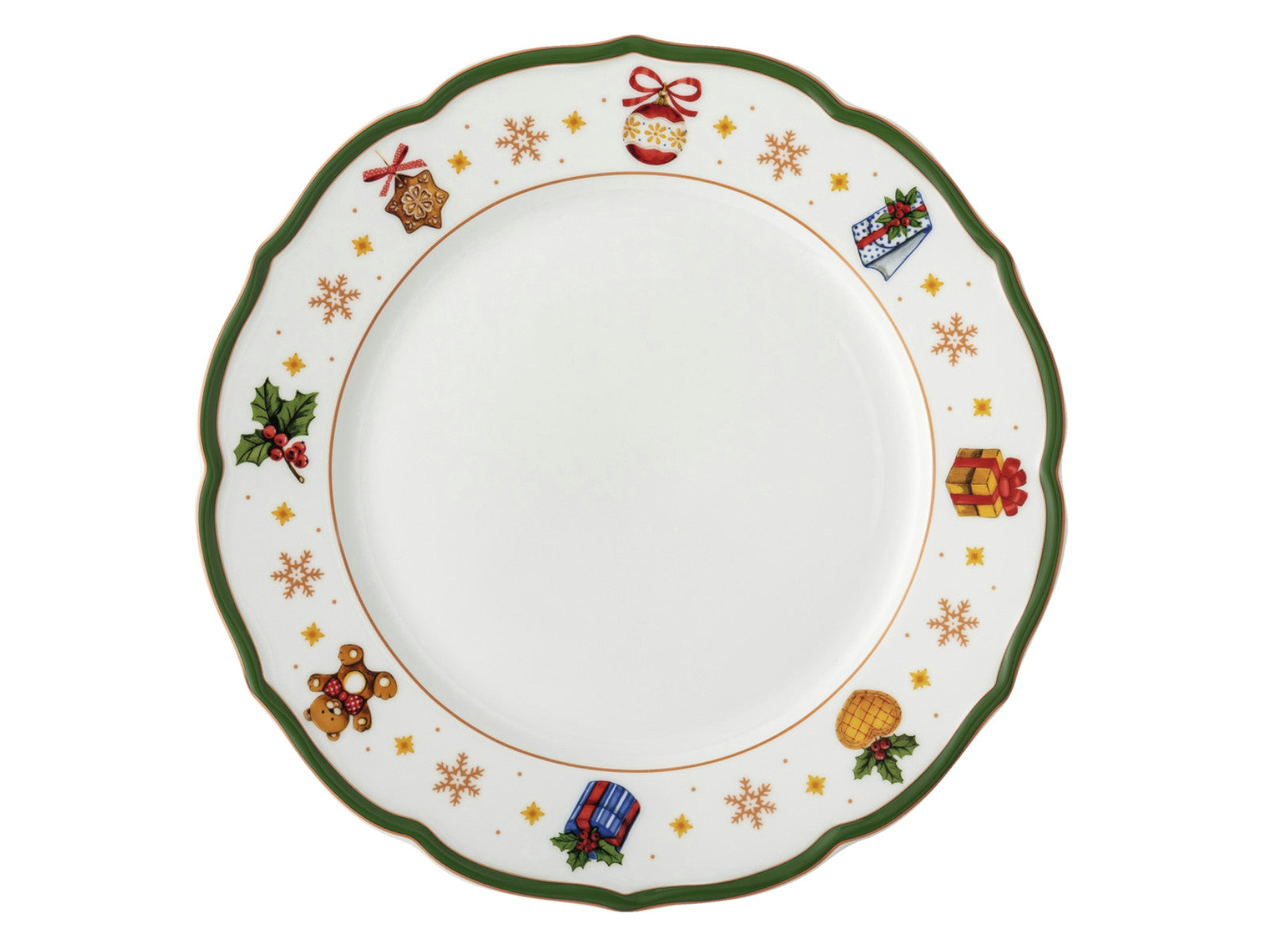 Hutschenreuther Happy Wintertime Green Teller flach 27cm Freisteller