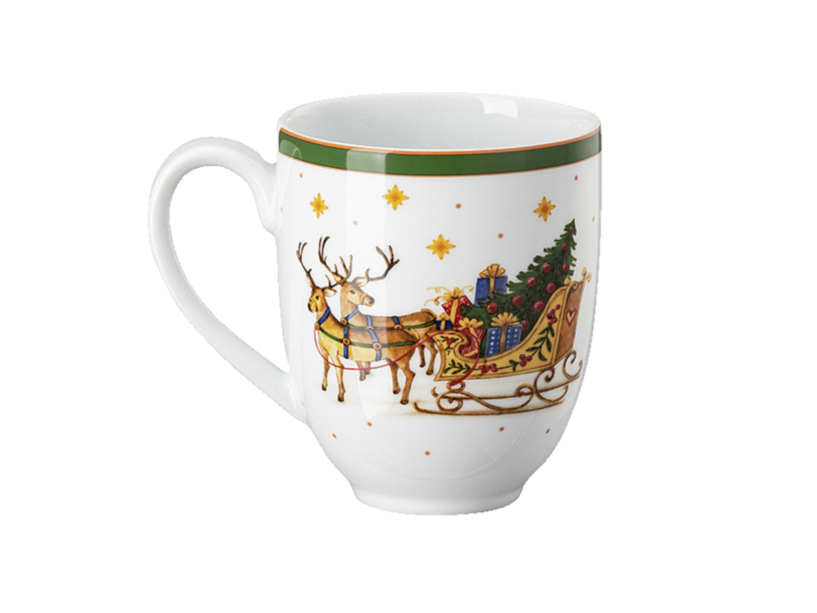 Hutschenreuther Happy Wintertime Green Becher mit Henkel 0,4l Freisteller