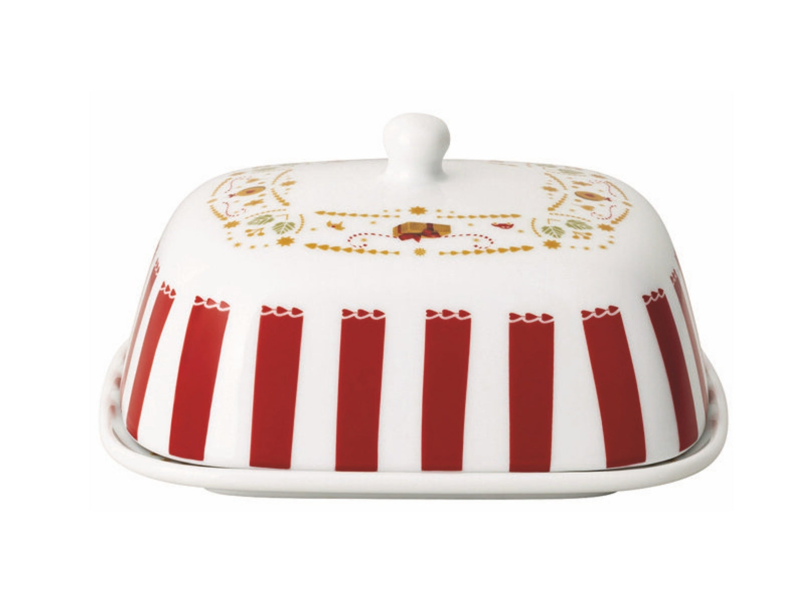 Hutschenreuther Christmas Love Butterdose rot 15,3cm - Produktbild 1