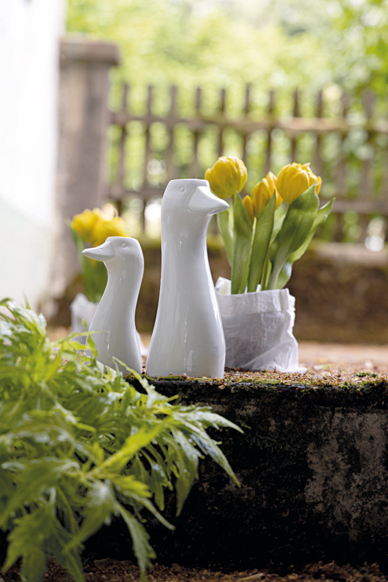 Hutschenreuther Gans-Vase Weiss Vase 14 cm Lifestyle