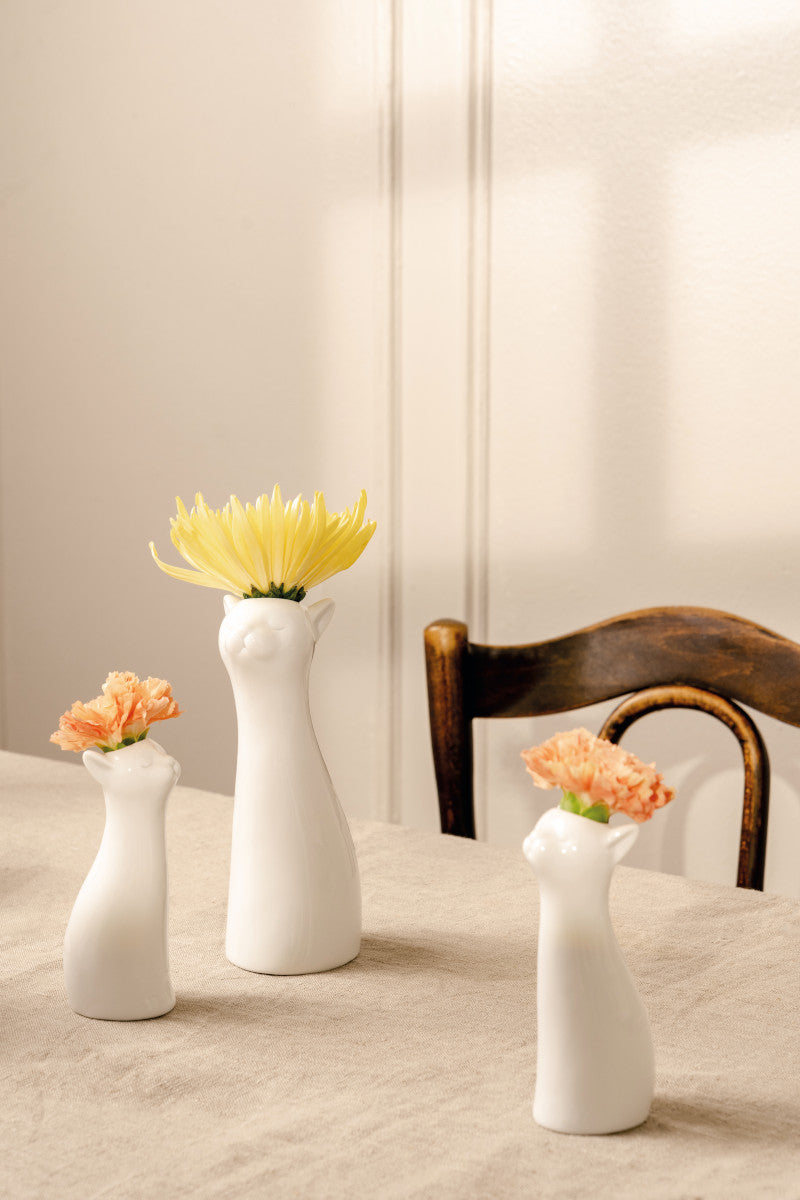 Hutschenreuther Katzen-Vase Weiss Vase 14 cm Lifestyle 2
