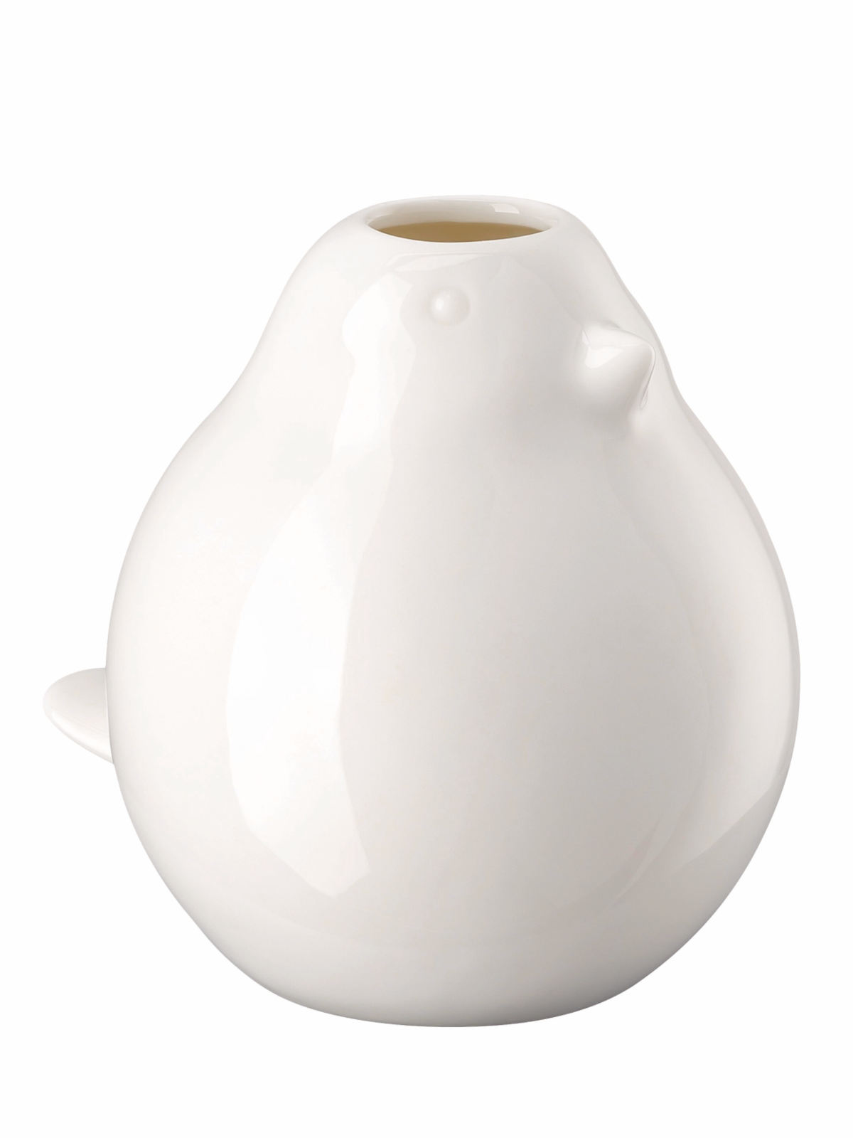 Hutschenreuther Vogel-Vase weiß Vase 14cm Freisteller 1