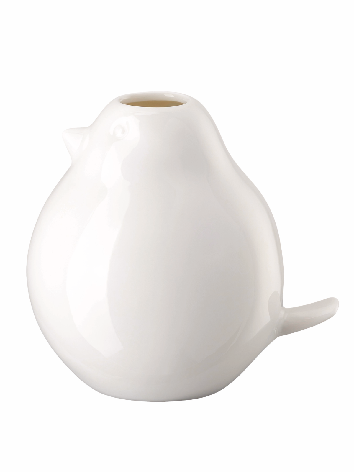 Hutschenreuther Vogel-Vase weiß Vase 14cm Freisteller 3
