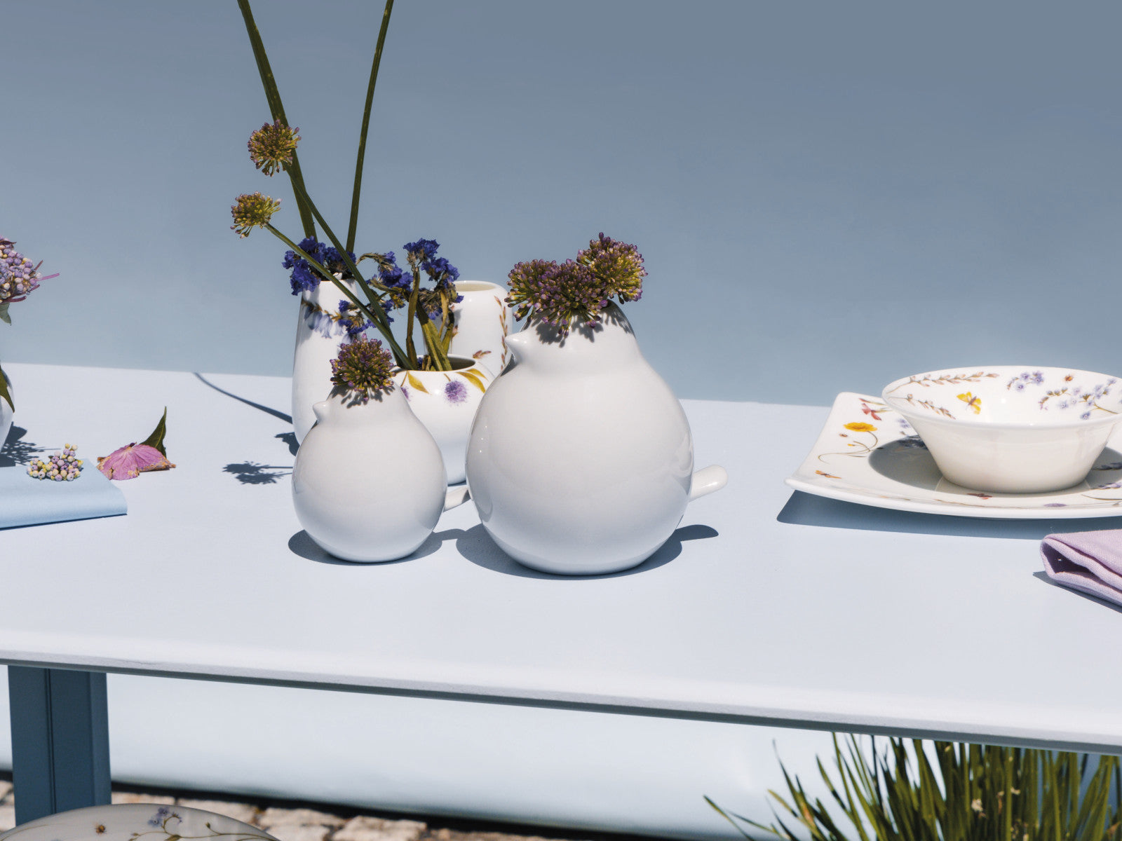 Hutschenreuther Vogel-Vase weiß Vase 14cm Lifestyle 1