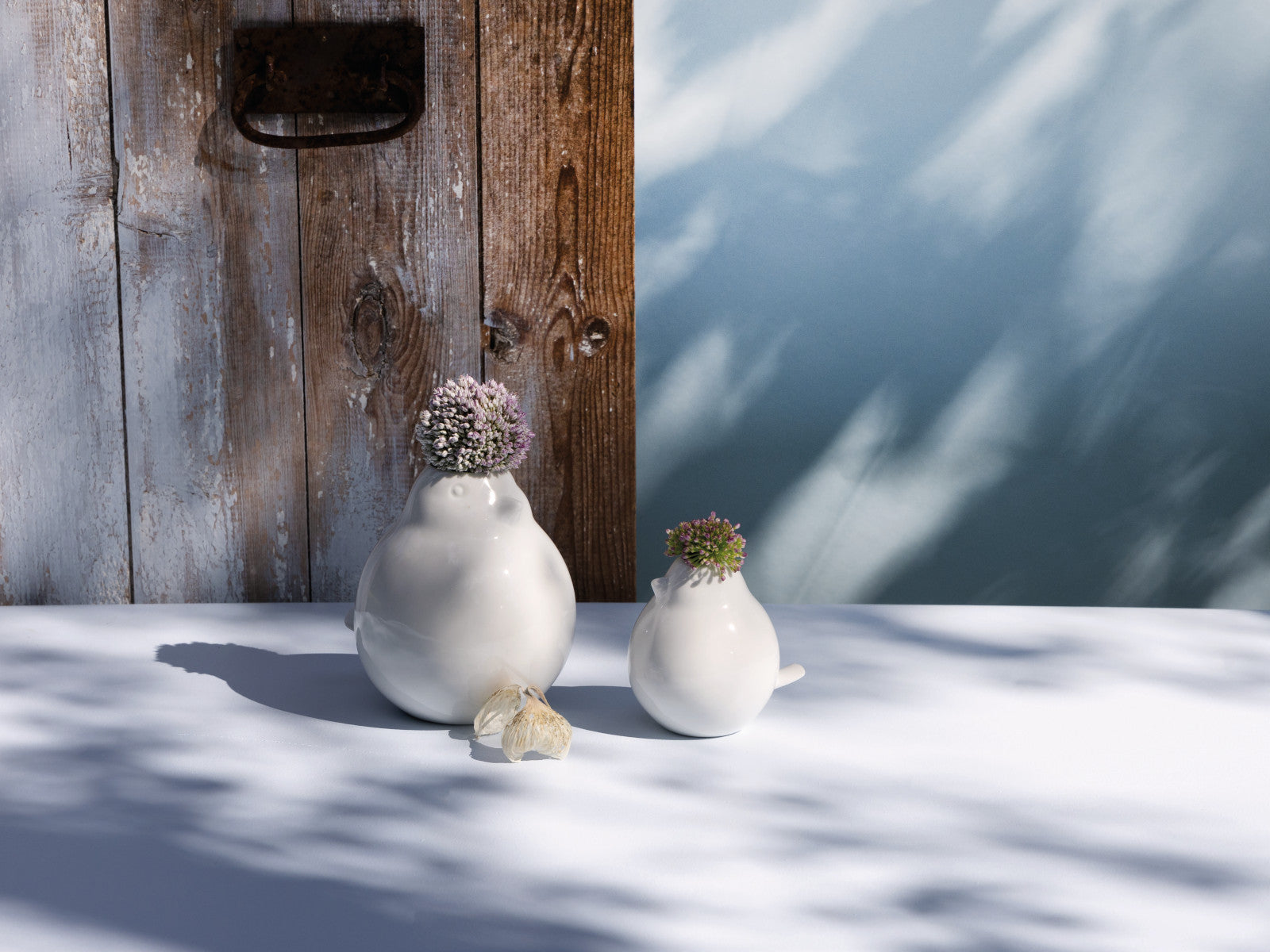 Hutschenreuther Vogel-Vase weiß Vase 16cm Lifestyle 3