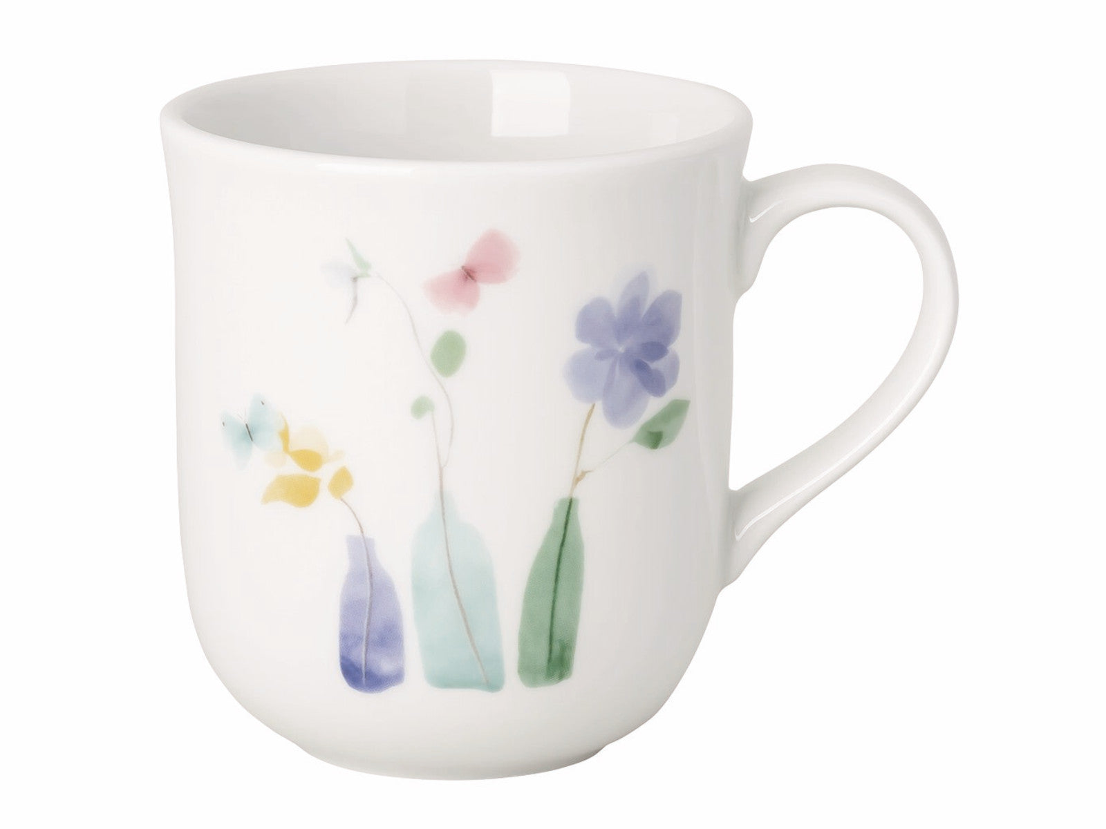 Hutschenreuther Frühlingsgrüsse Blumenvase Becher mit Henkel 0,4l Freisteller 1