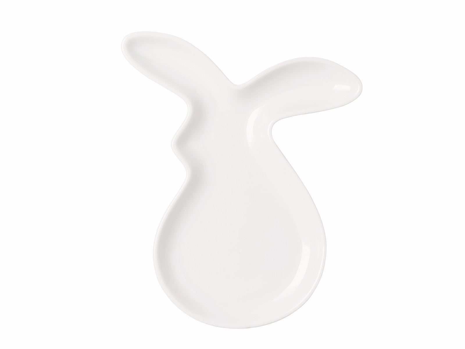 Hutschenreuther Frühlingsgrüsse Hasenschale / Teller weiß 19x14cm Freisteller 1