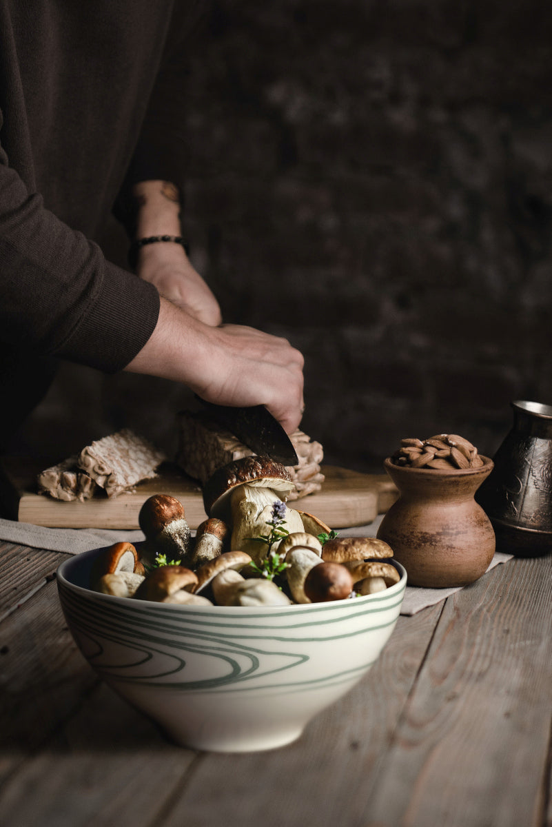 Seltmann Weiden Life Nature Jahresringe grün Frühstücksteller rund 22,5cm Lifestyle3