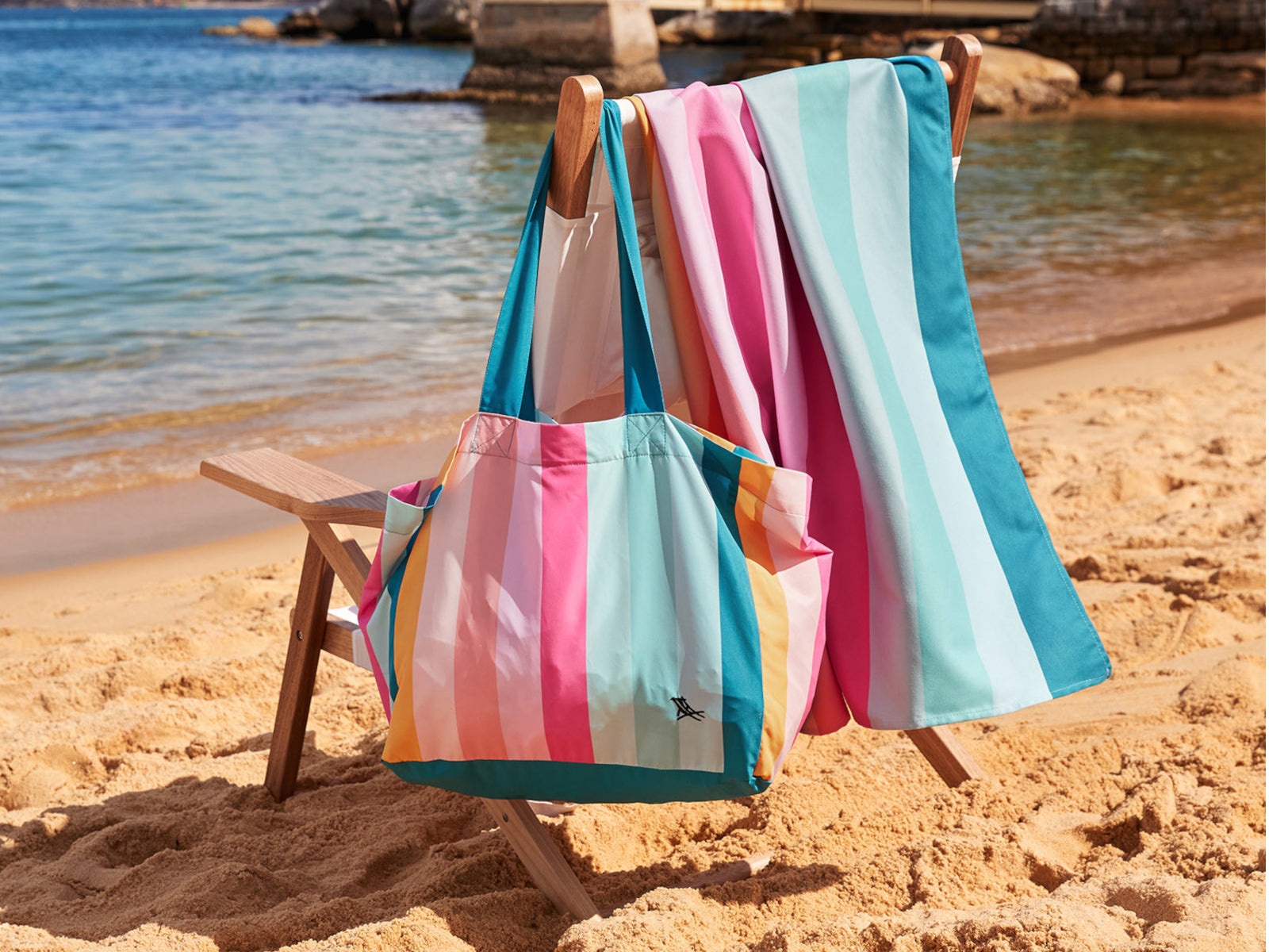Dock & Bay Strandtasche faltbar Coastal Candy Lifestyle 1