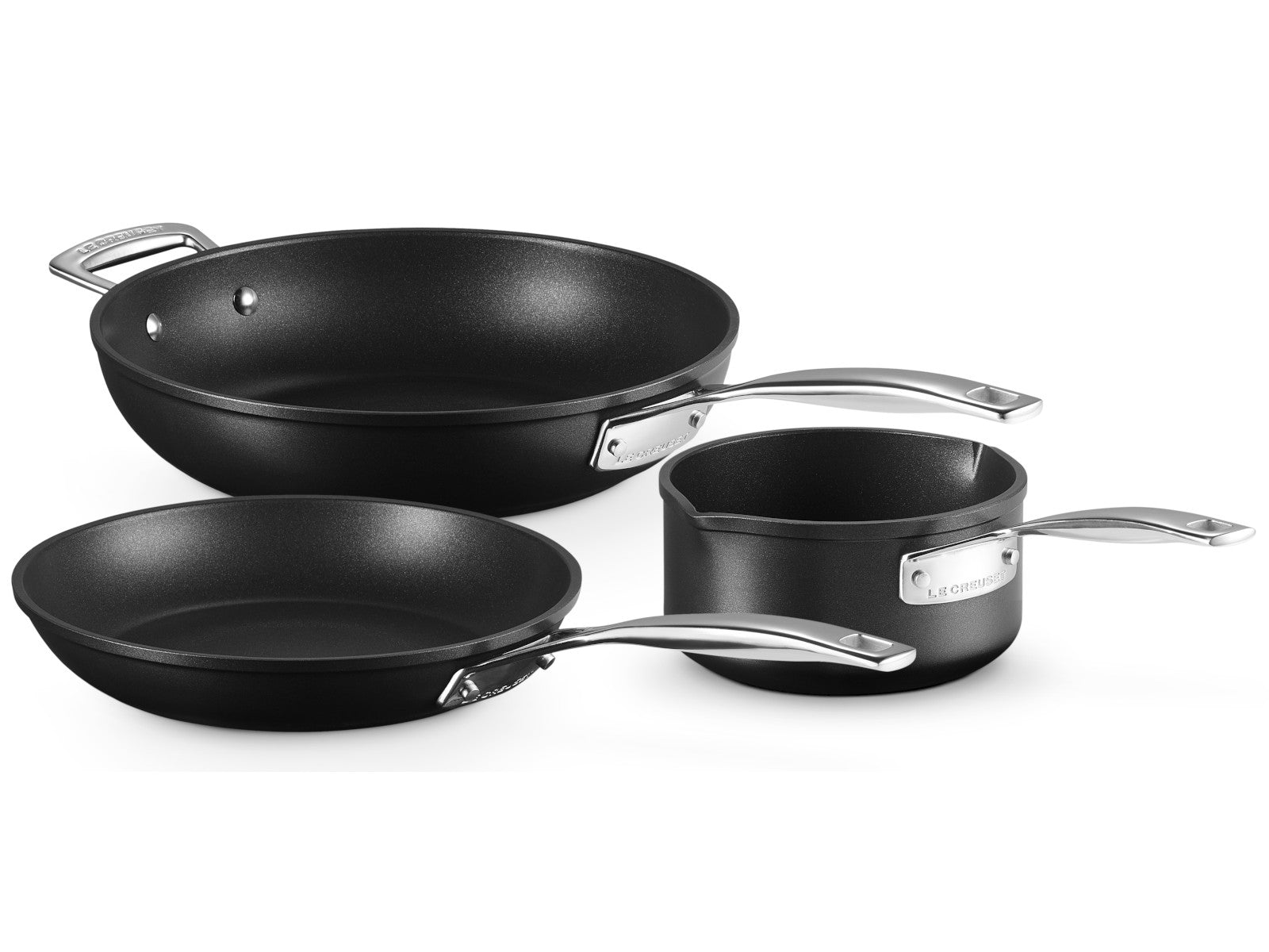 Le Creuset Aluminium-Antihaft Kochset 3tlg Freisteller 1