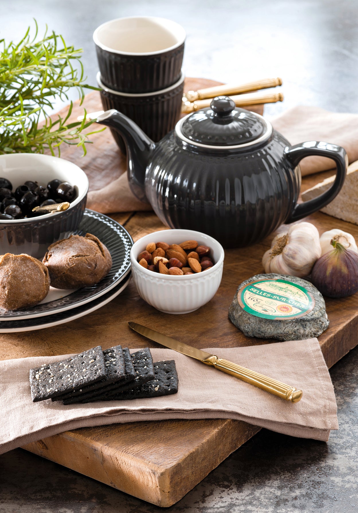 Greengate Alice Speiseteller dark chocolate 6er-Set (26,5 cm)