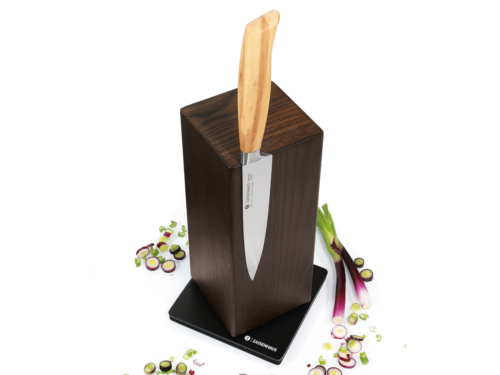 Zassenhaus SPIN  Magnet-Messerblock Esche 13x13x25,5cm Lifestyle  1