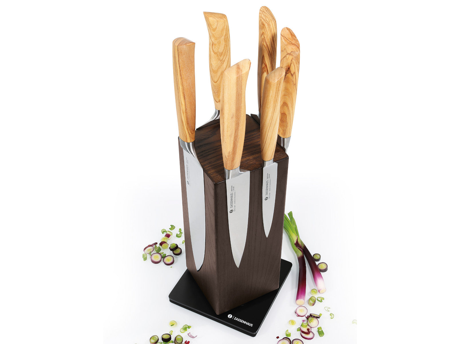 Zassenhaus SPIN  Magnet-Messerblock Esche 13x13x25,5cm Lifestyle  2