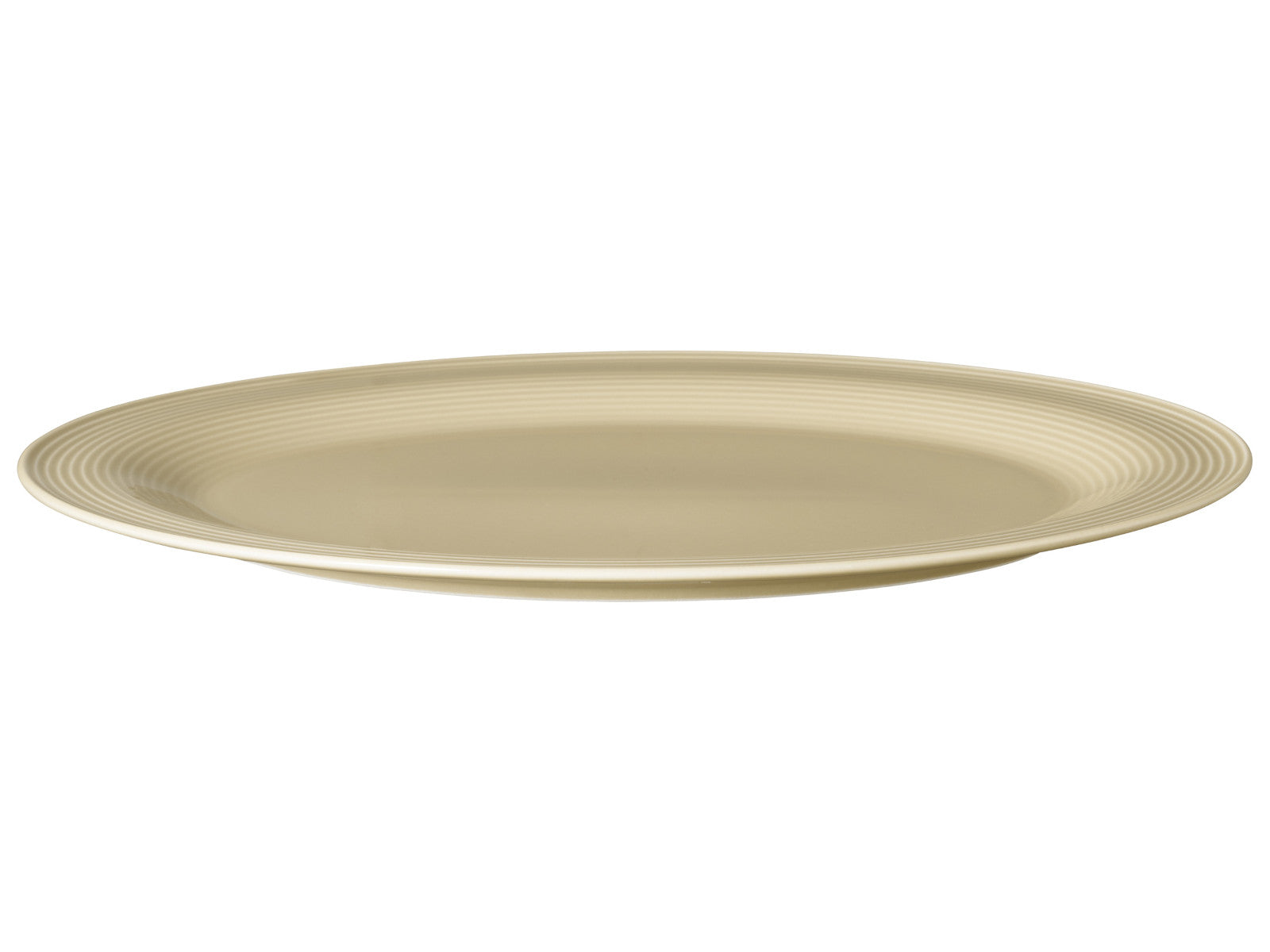 Seltmann Weiden Beat Sandbeige uni Servierplatte oval 35x28cm Freisteller3