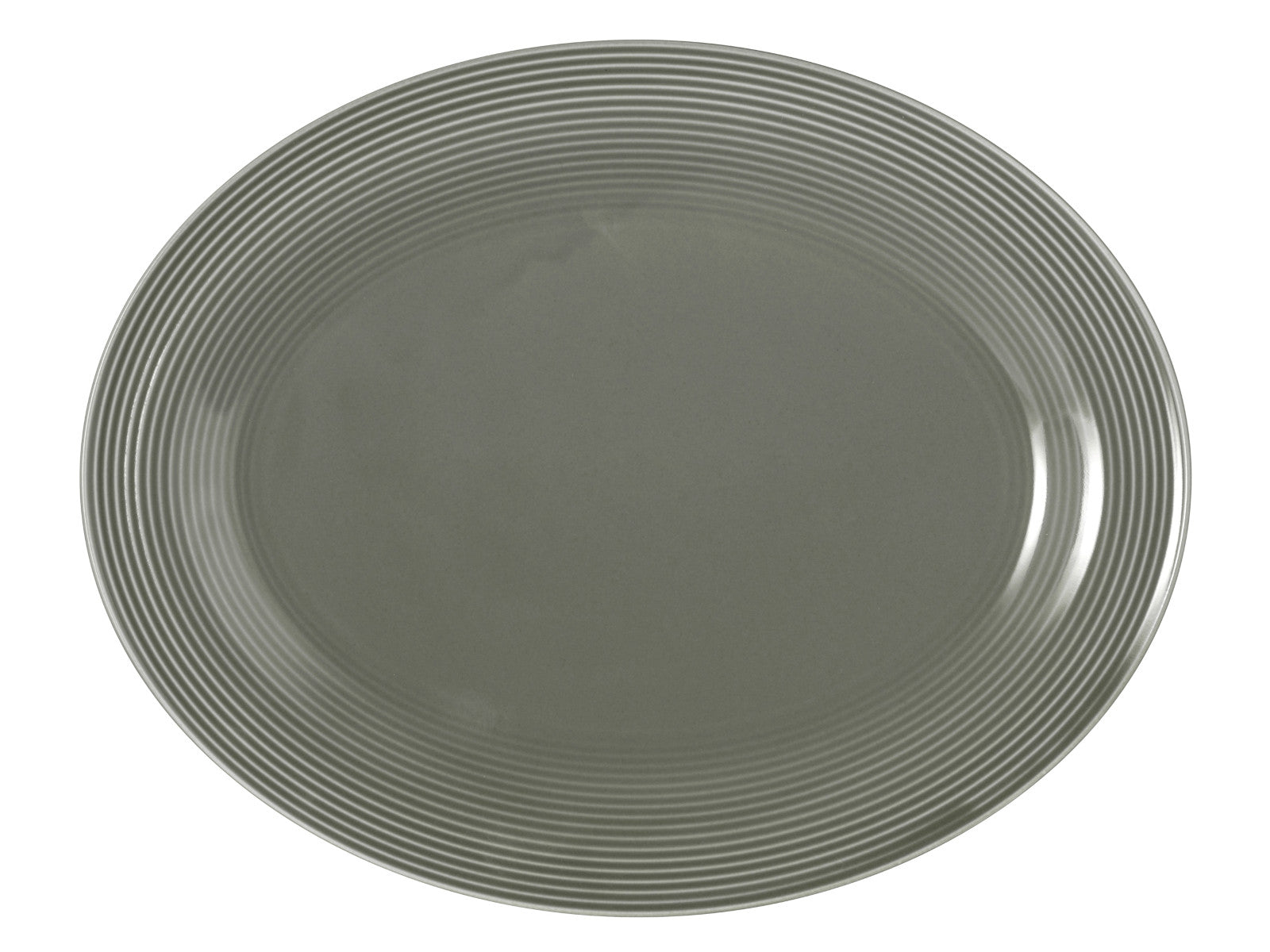 Seltmann Weiden Beat Perlgrau uni Servierplatte oval 35x28cm Freisteller1