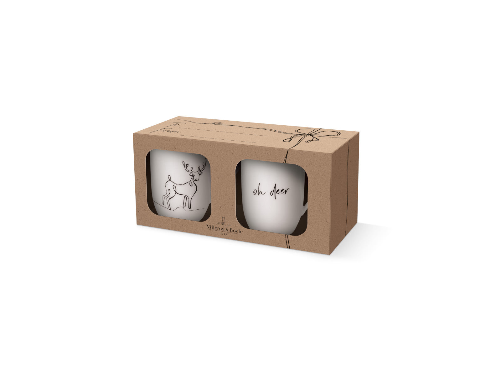 Villeroy & Boch Statement Henkelbecher Rentier XMAS 0,29l Set 2tlg Freisteller 