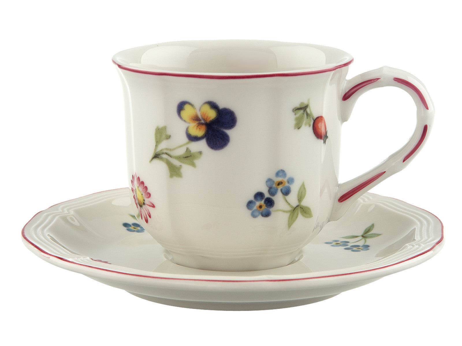 Villeroy & Boch Petite Fleur Mokka-/Espressotasse mit Untertasse Freisteller