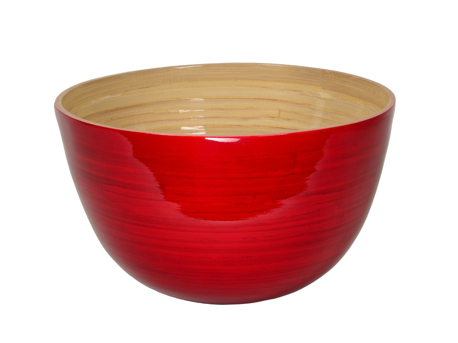 albert L. (punkt) Bambus-Schüssel rot  30x18cm