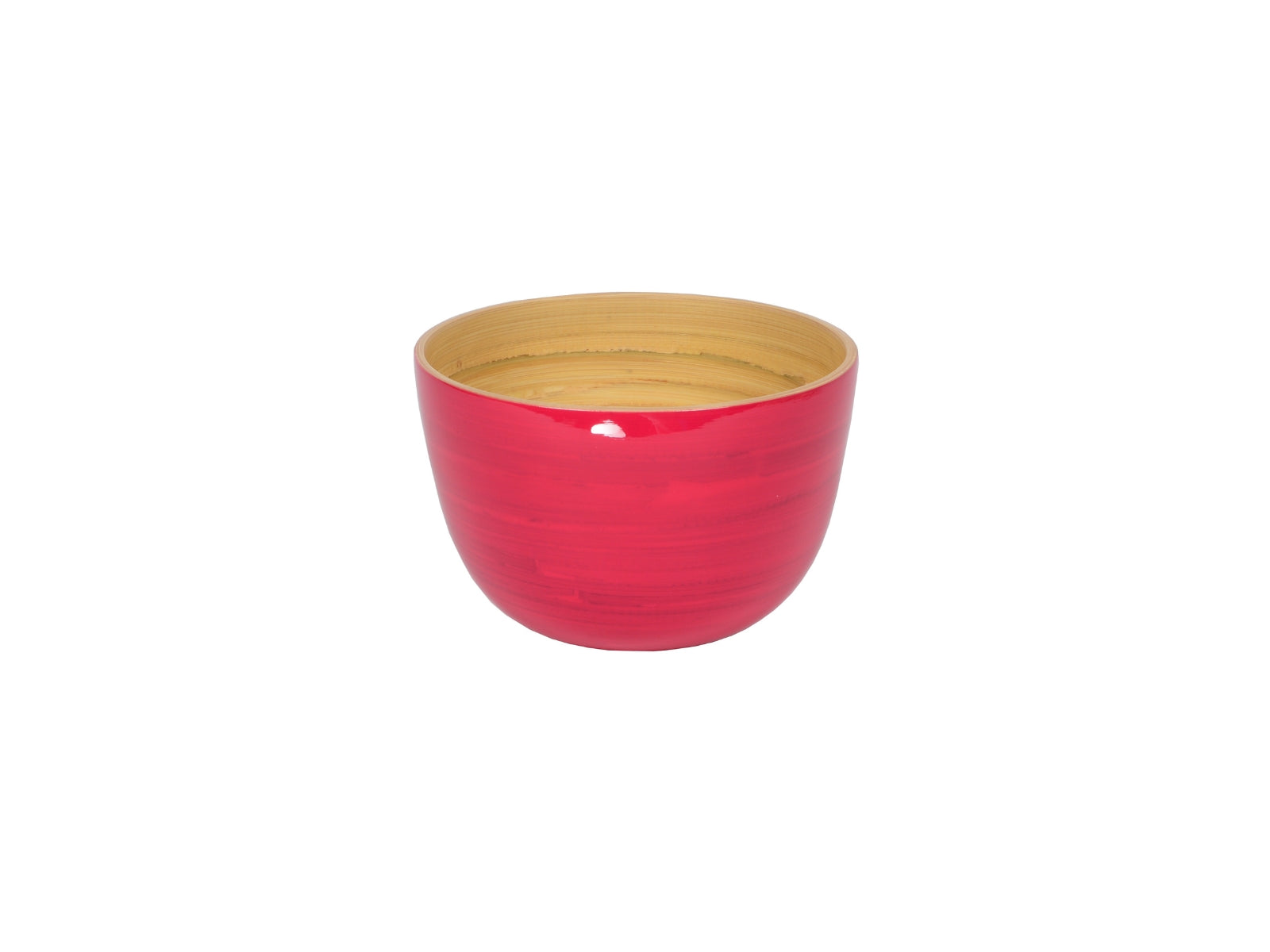 albert L. (punkt) Bambus-Schüssel fuchsia 15x10cm