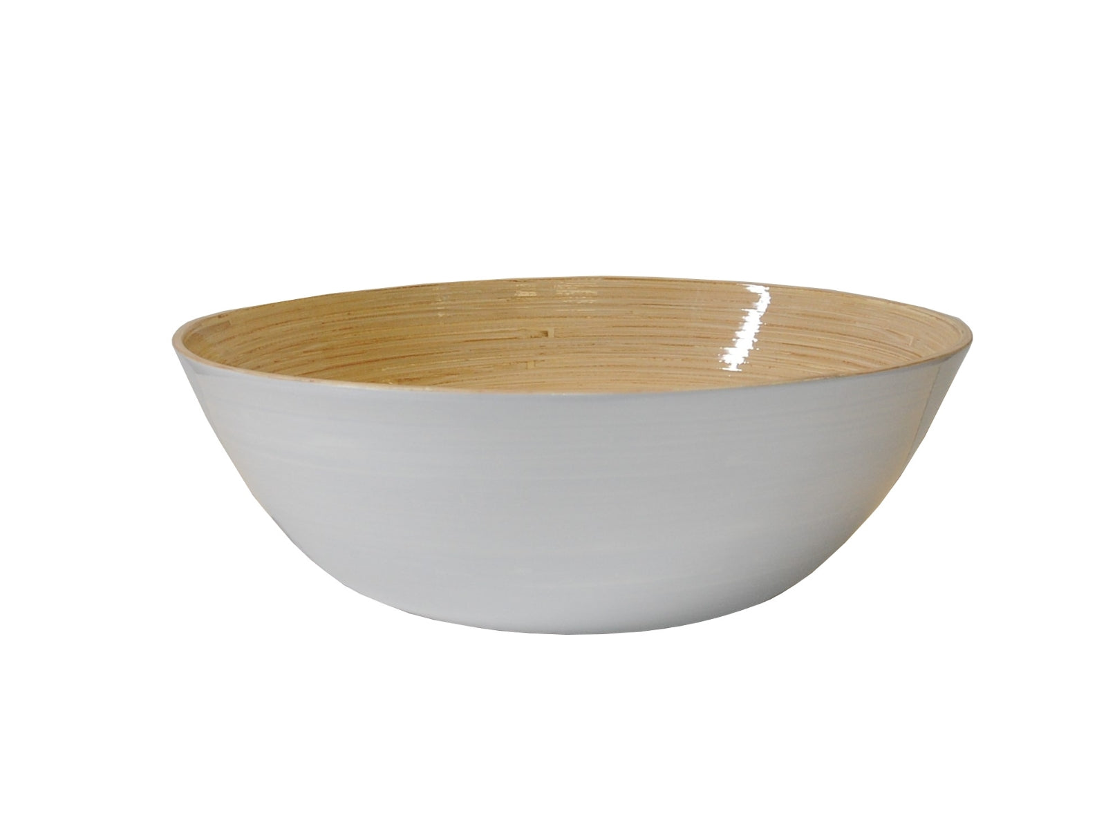 albert L. (punkt) Bambus-Schüssel weiß 30x10cm