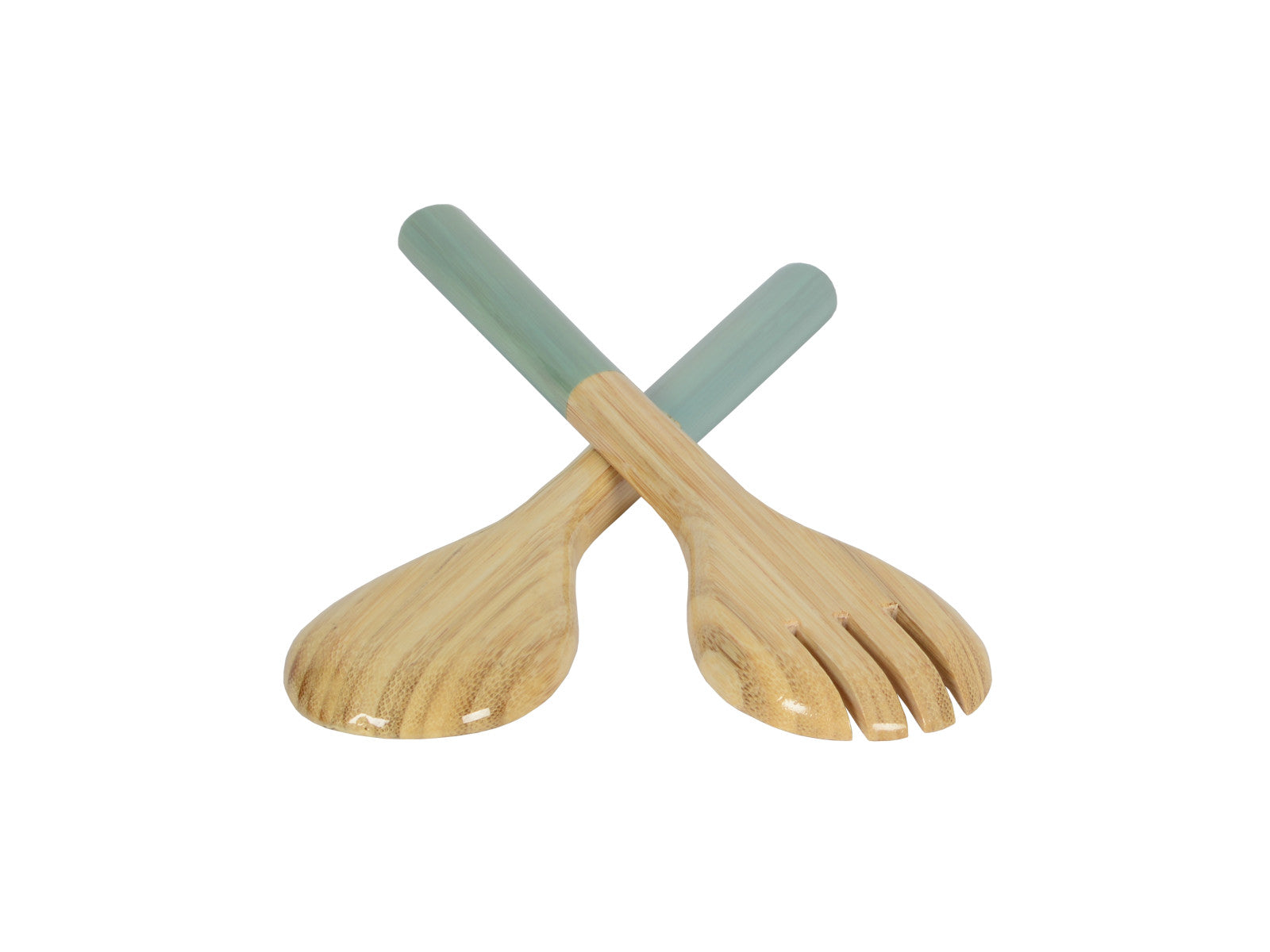 albert L. (punkt) Bambus Salatbesteck eisblau 2tlg Freisteller