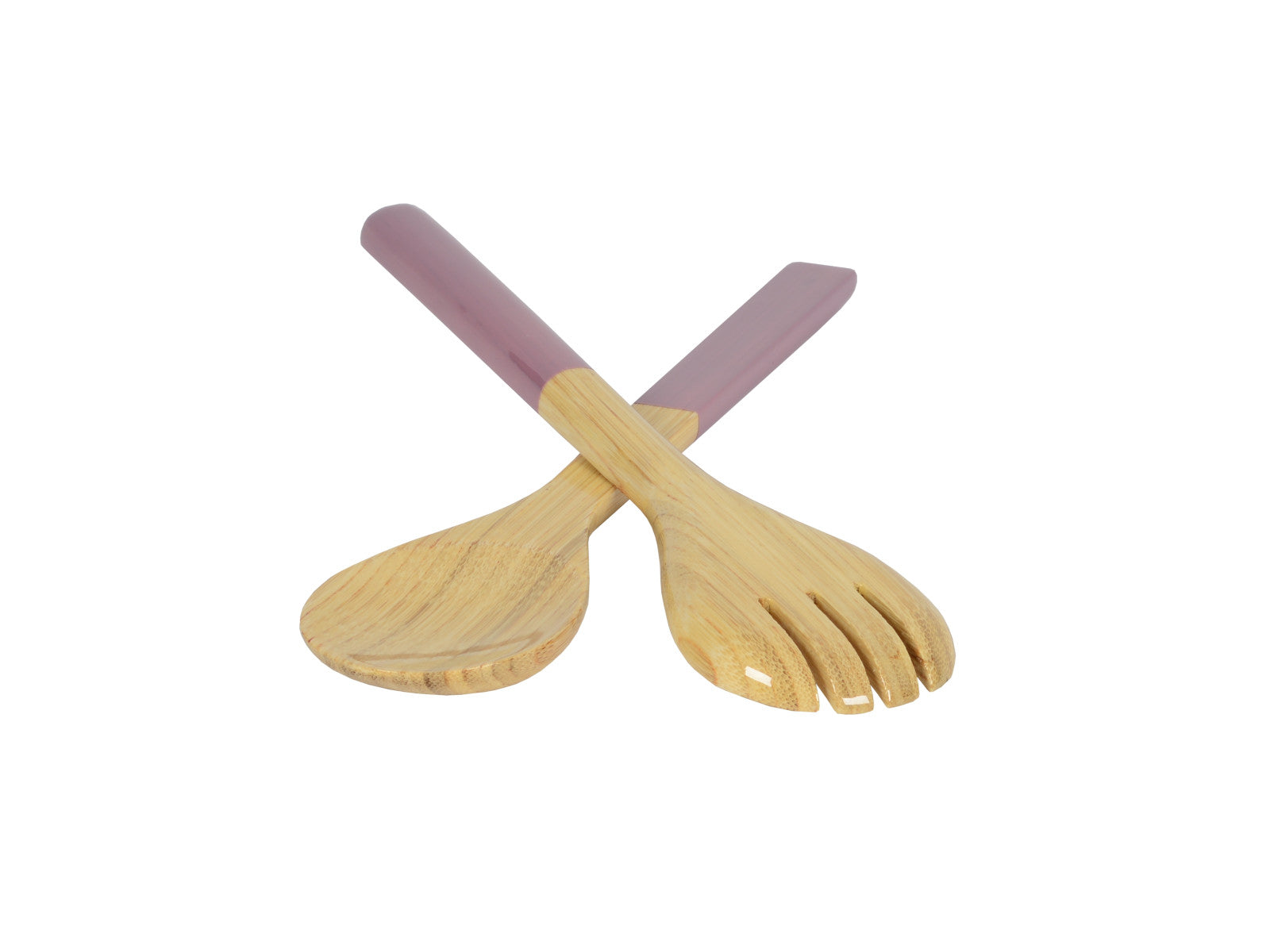 albert L. (punkt) Bambus Salatbesteck mauve 2tlg Freisteller