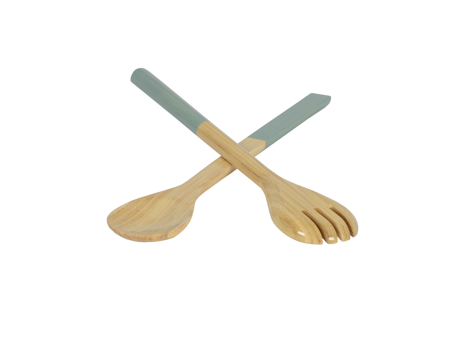 albert L. (punkt) Bambus Salatbesteck maxi eisblau 2tlg Freisteller