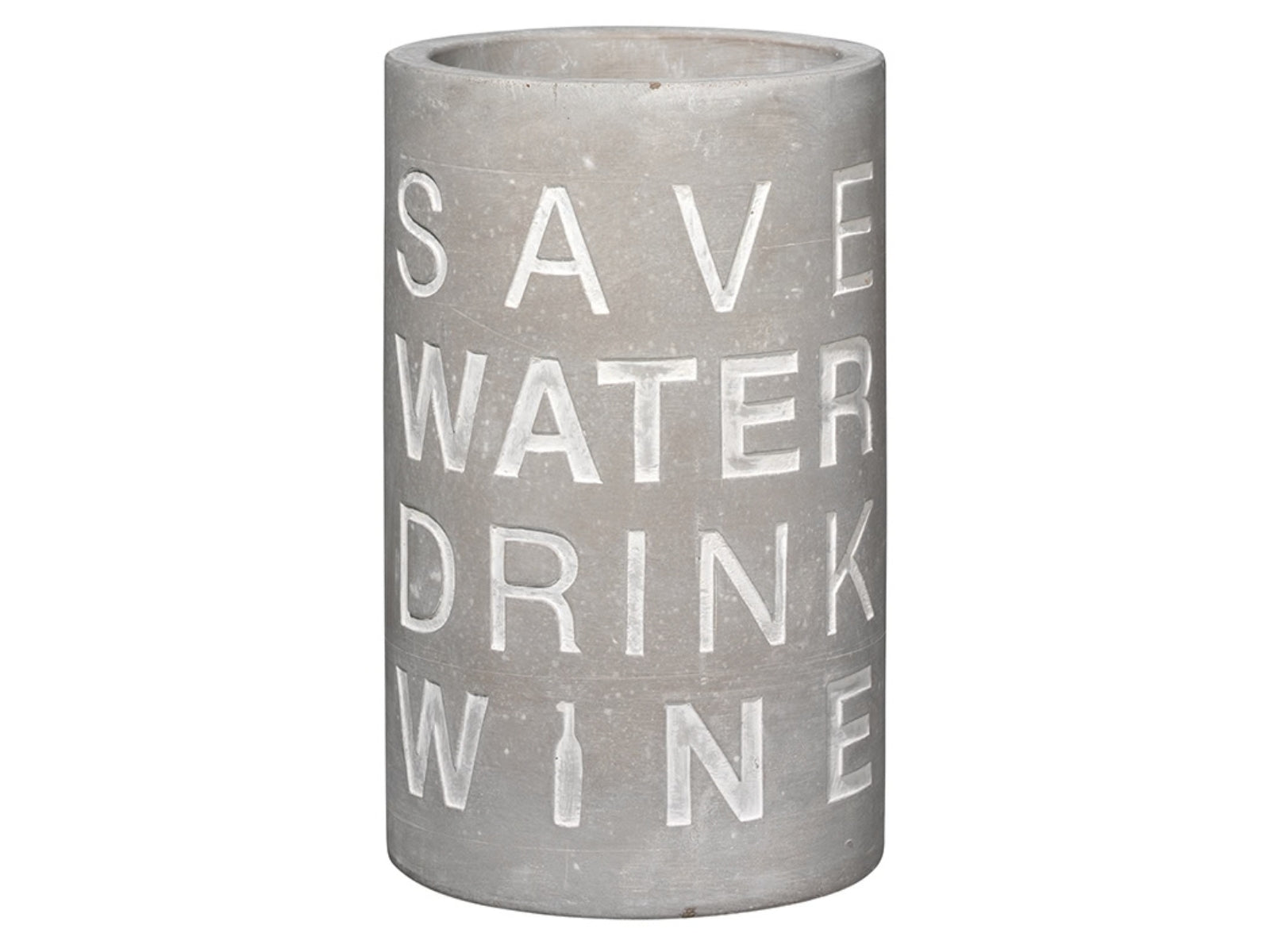 räder Weinkühler Save Water Drink Wine grau 21cm