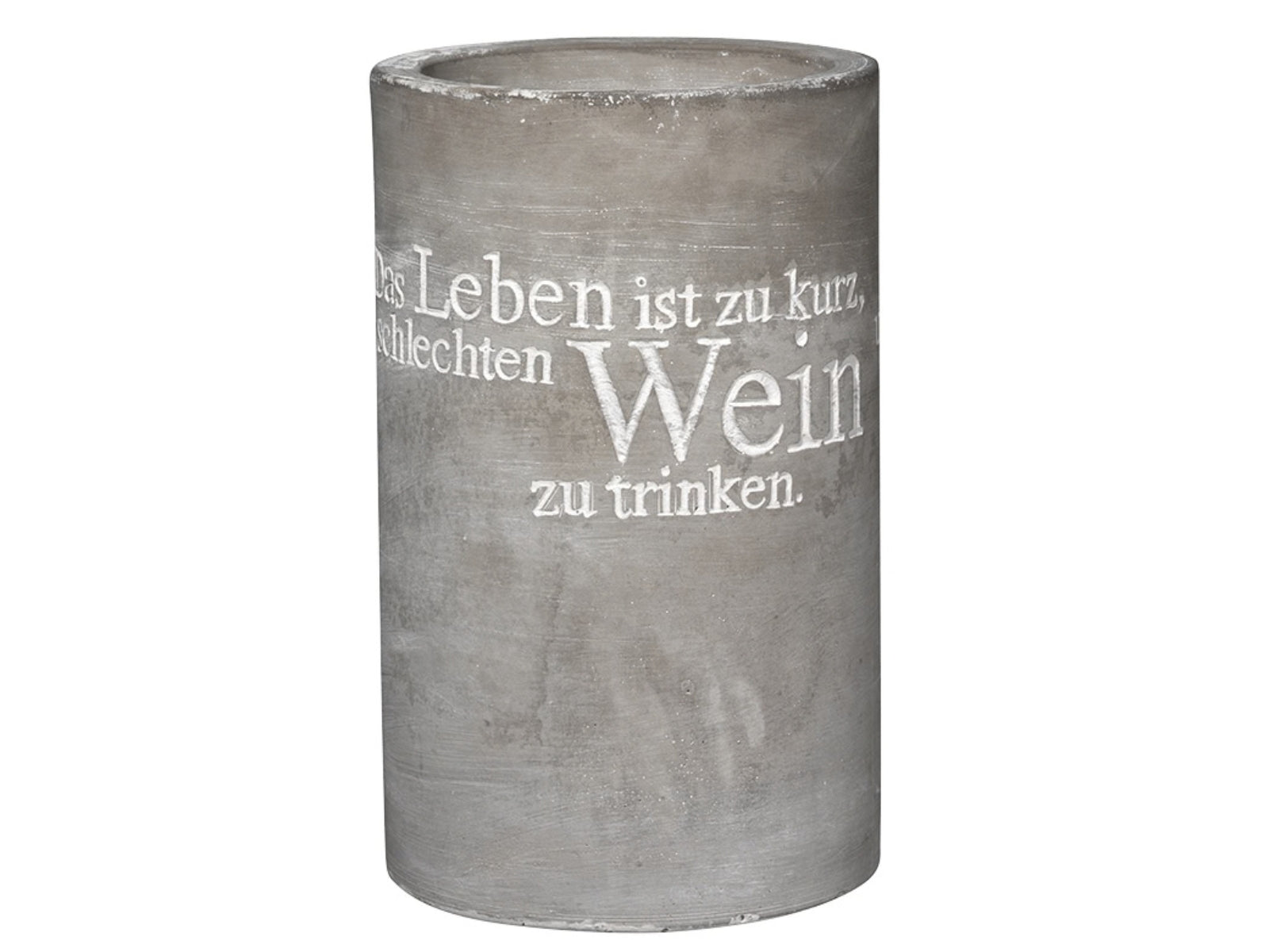 räder Weinkühler Das Leben ist zu kurz grau 21cm