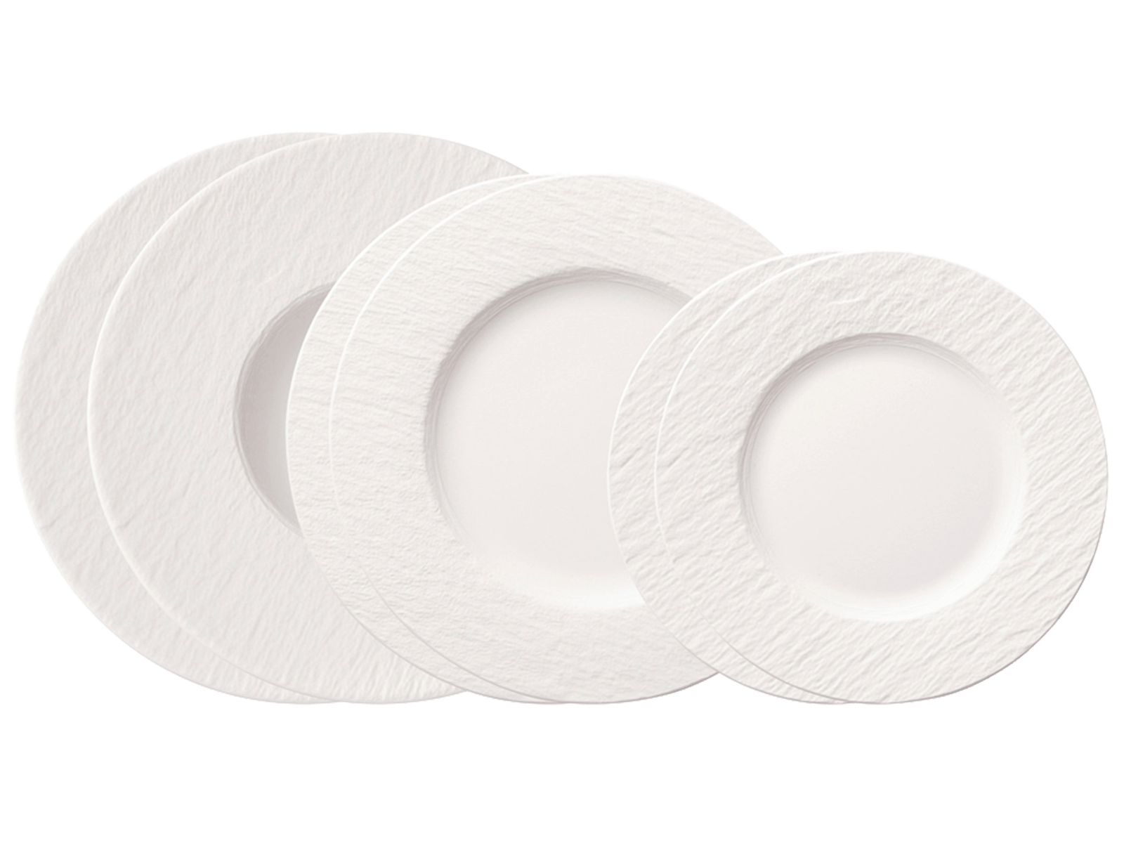 Villeroy & Boch Manufacture Rock blanc Tellerset 6tlg Freisteller