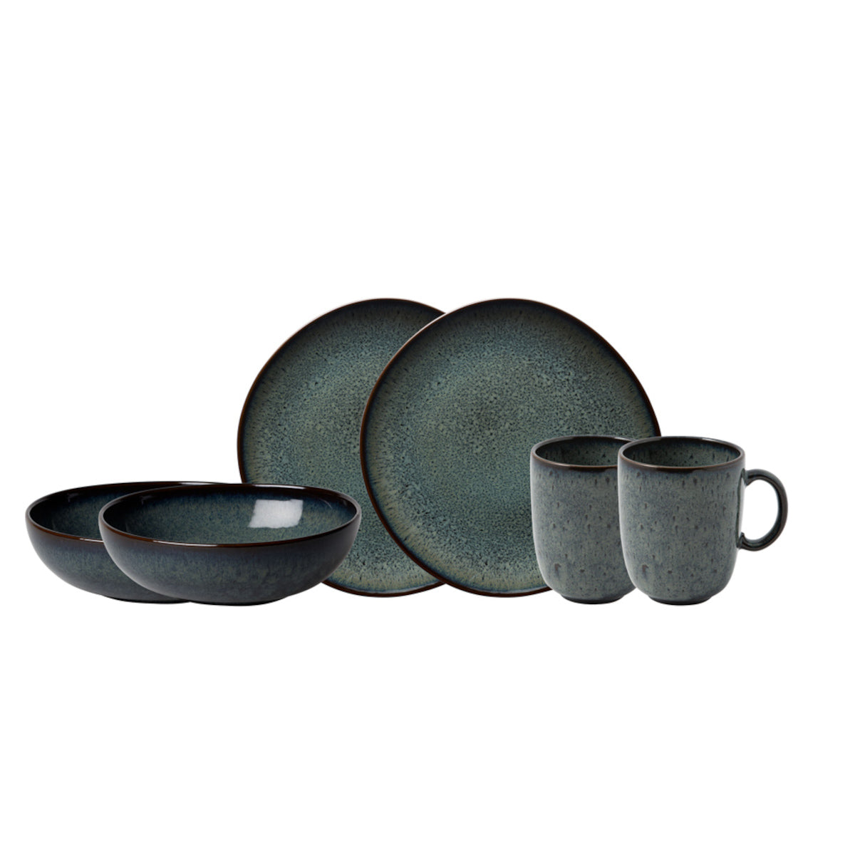 like by Villeroy & Boch 1042599071 Lave gris Frühstücks-Set 6tlg
