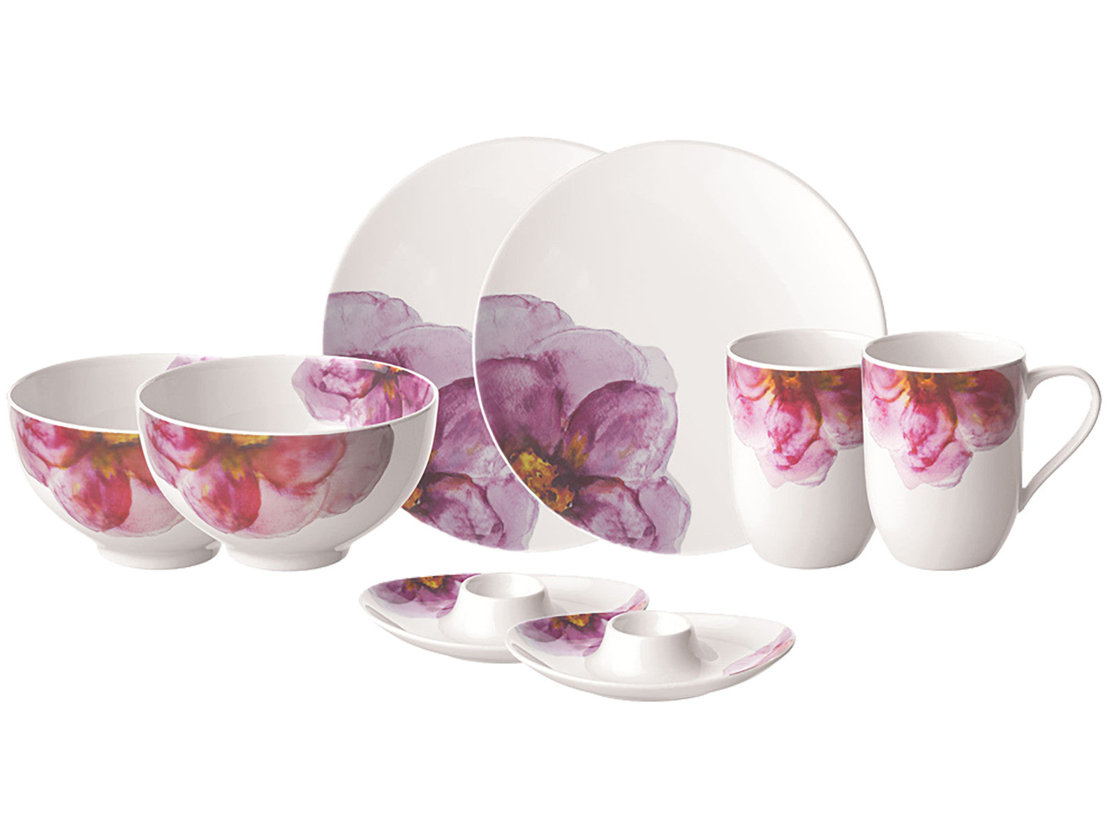 Villeroy & Boch Rose Garden Frühstücksset 8 tlg Freisteller