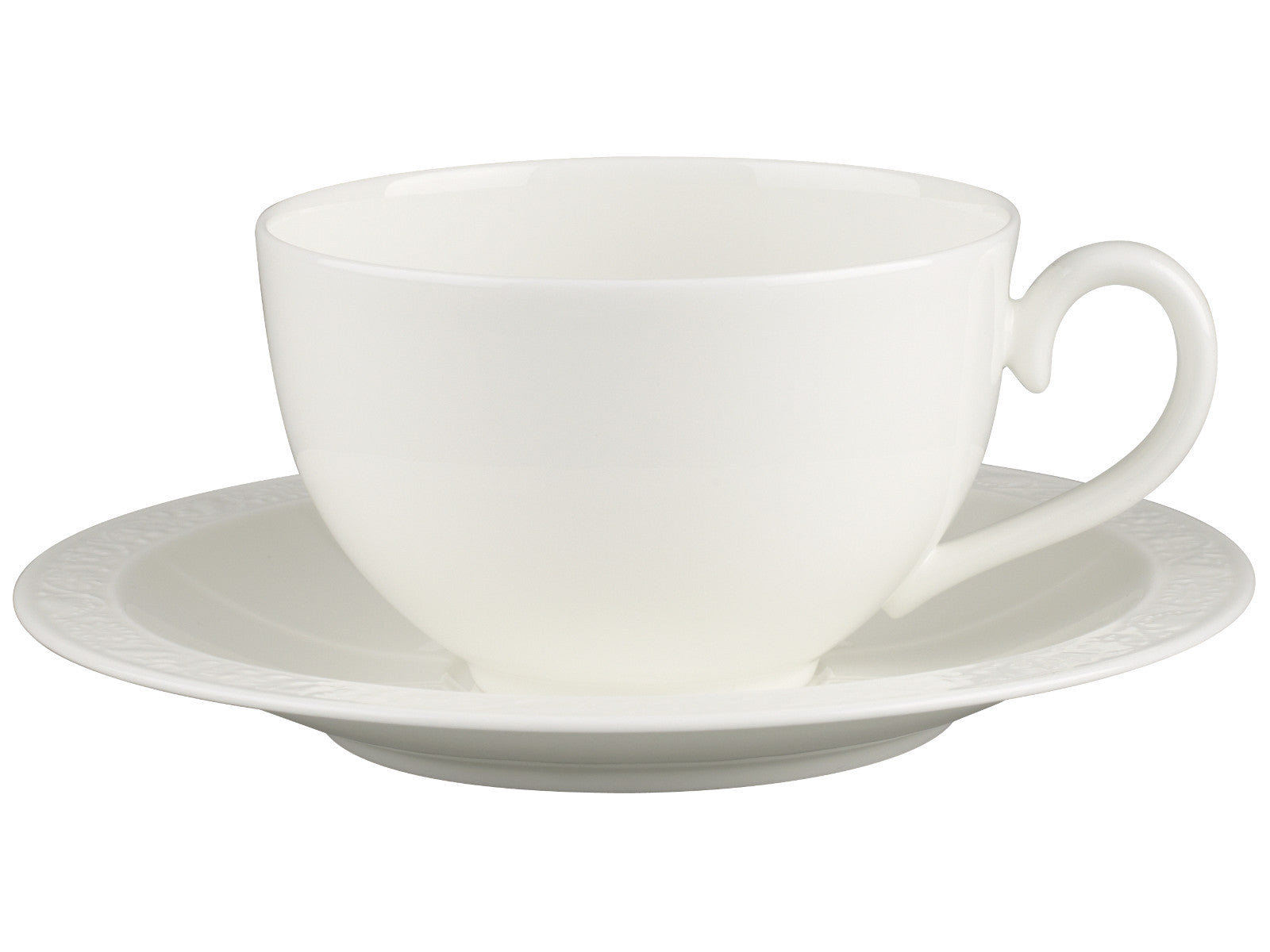Villeroy & Boch White Pearl Frühstückstasse mit Untertasse 2tlg. Freisteller