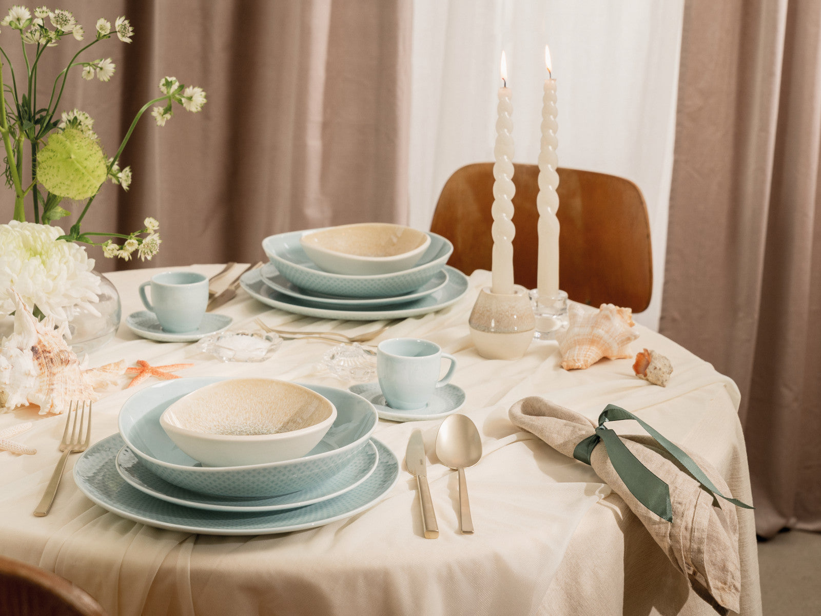 Rosenthal Junto Opal Green/Dune Kombiset Espresso 24tlg Lifestyle3