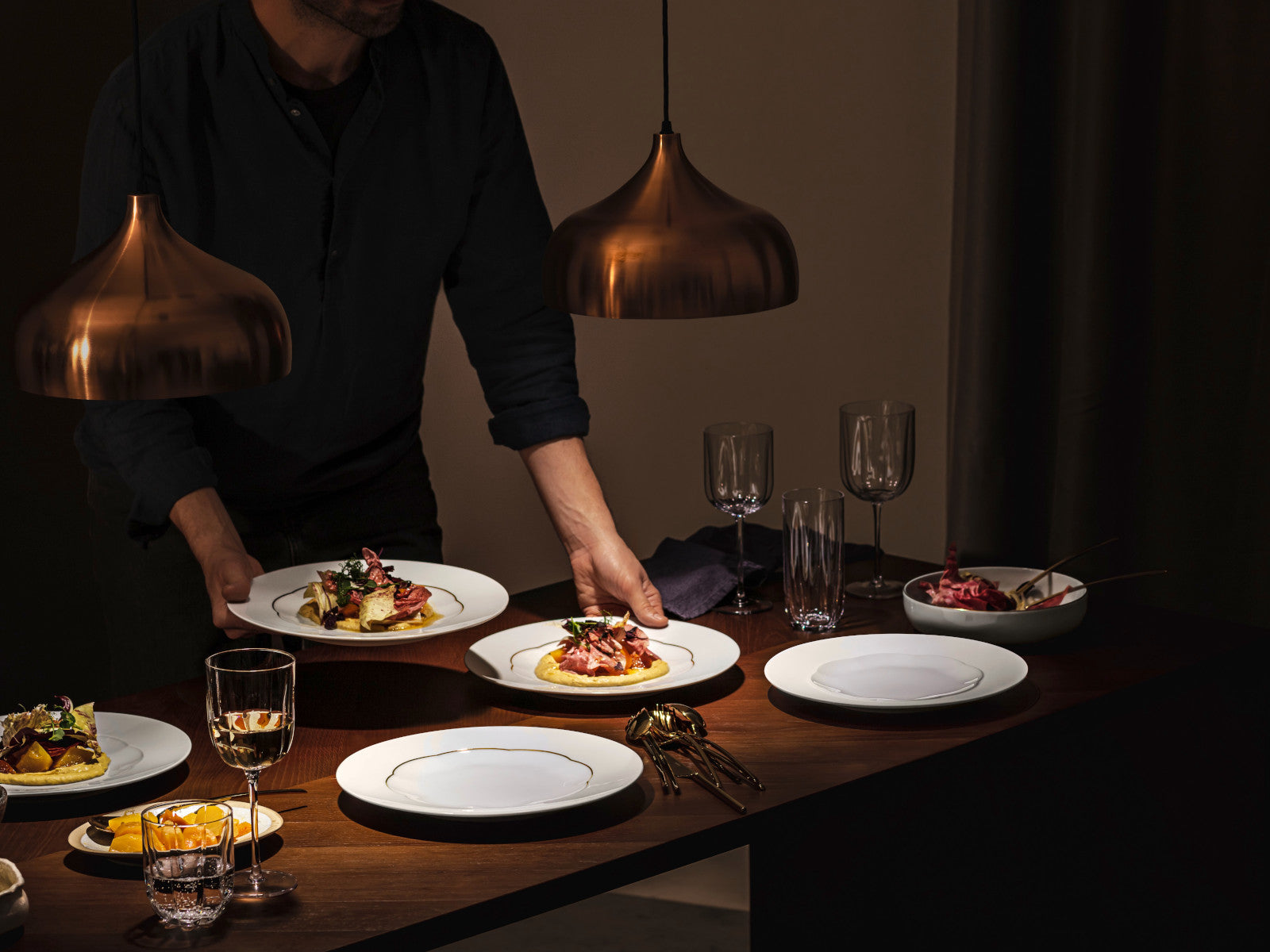 Rosenthal Sonetto Oro Gourmetteller tief 28cm Lifestyle 4