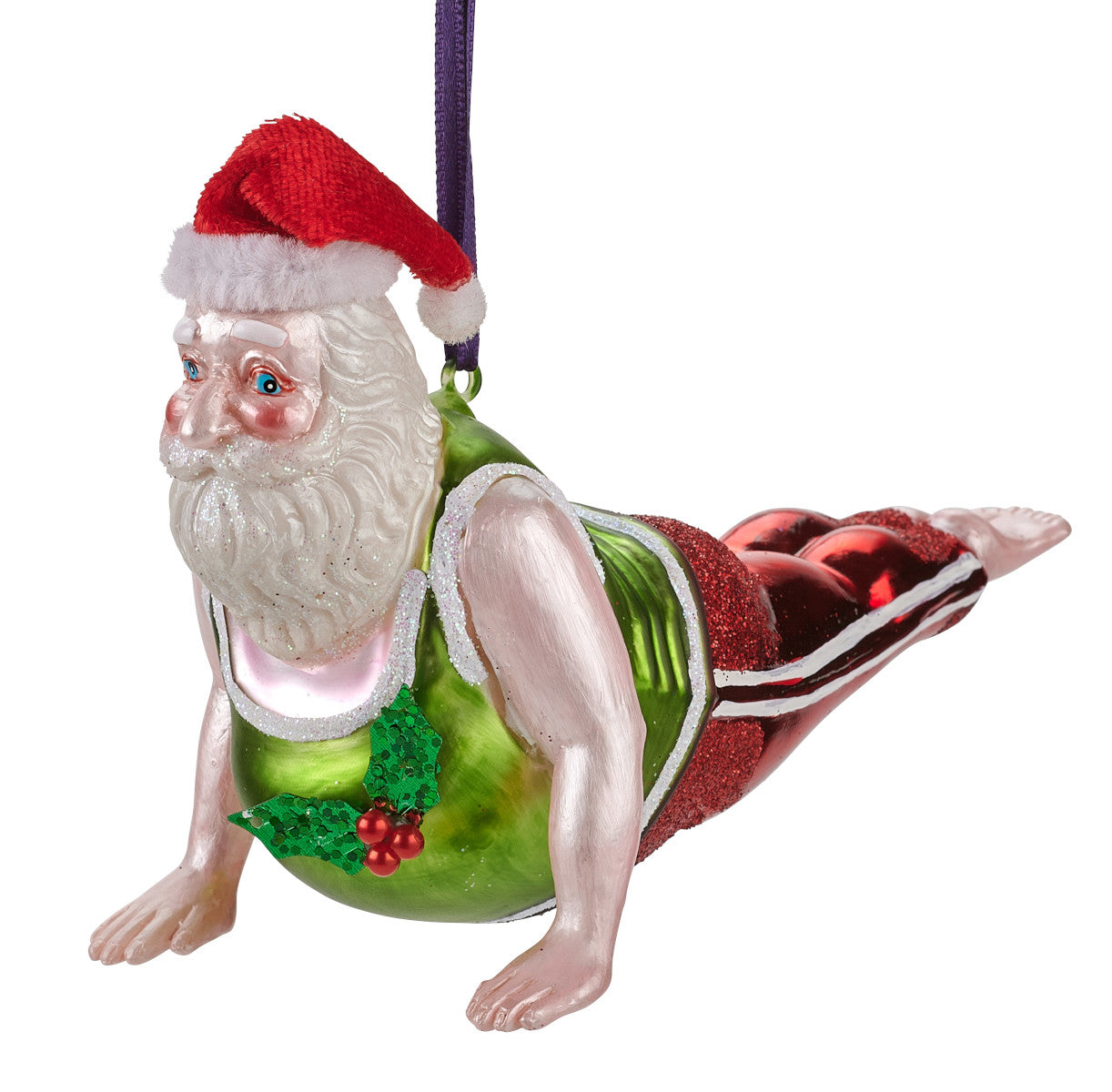 Giftcompany Hänger Yoga Santa Sphinx-Haltung rot/grün 5,4cm (1 Stück) Freisteller
