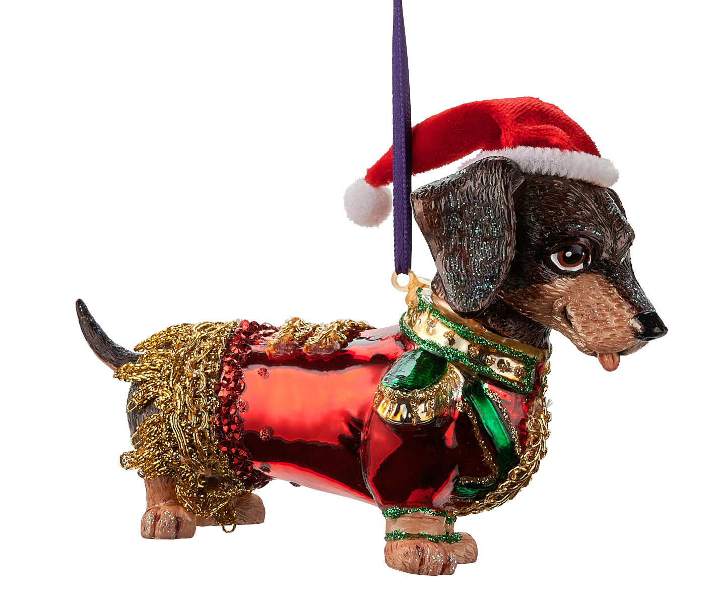 Giftcompany Hänger Dackel in Uniform rot/braun 15cm (1 Stück) Freisteller