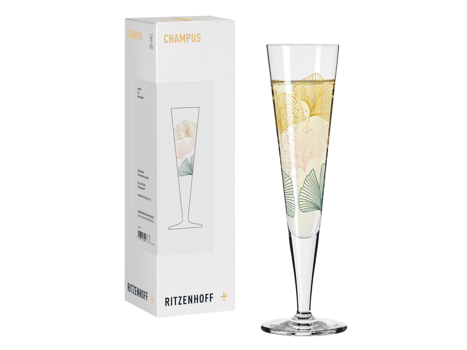 Ritzenhoff Goldnacht Champagnerglas (L.Cavallaro) #51 F26 - Produktbild 1