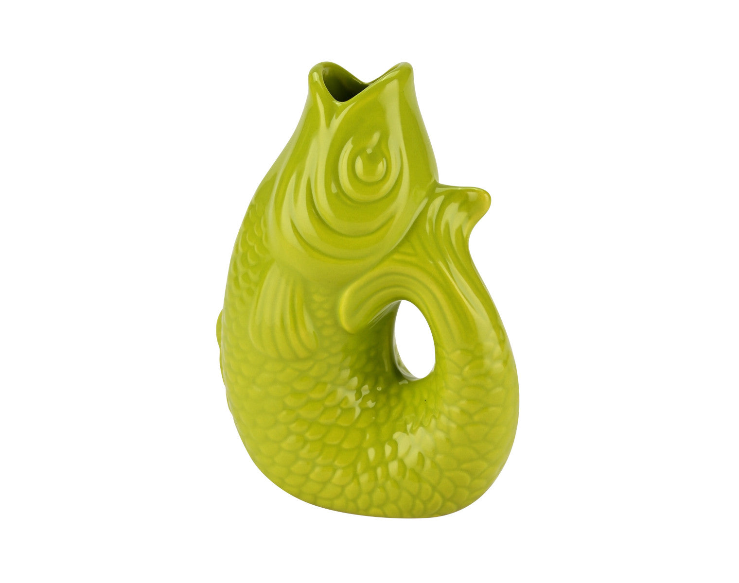 Giftcompany Monsieur Carafon Vase / Karaffe Fisch XS lime 0,2l Freisteller