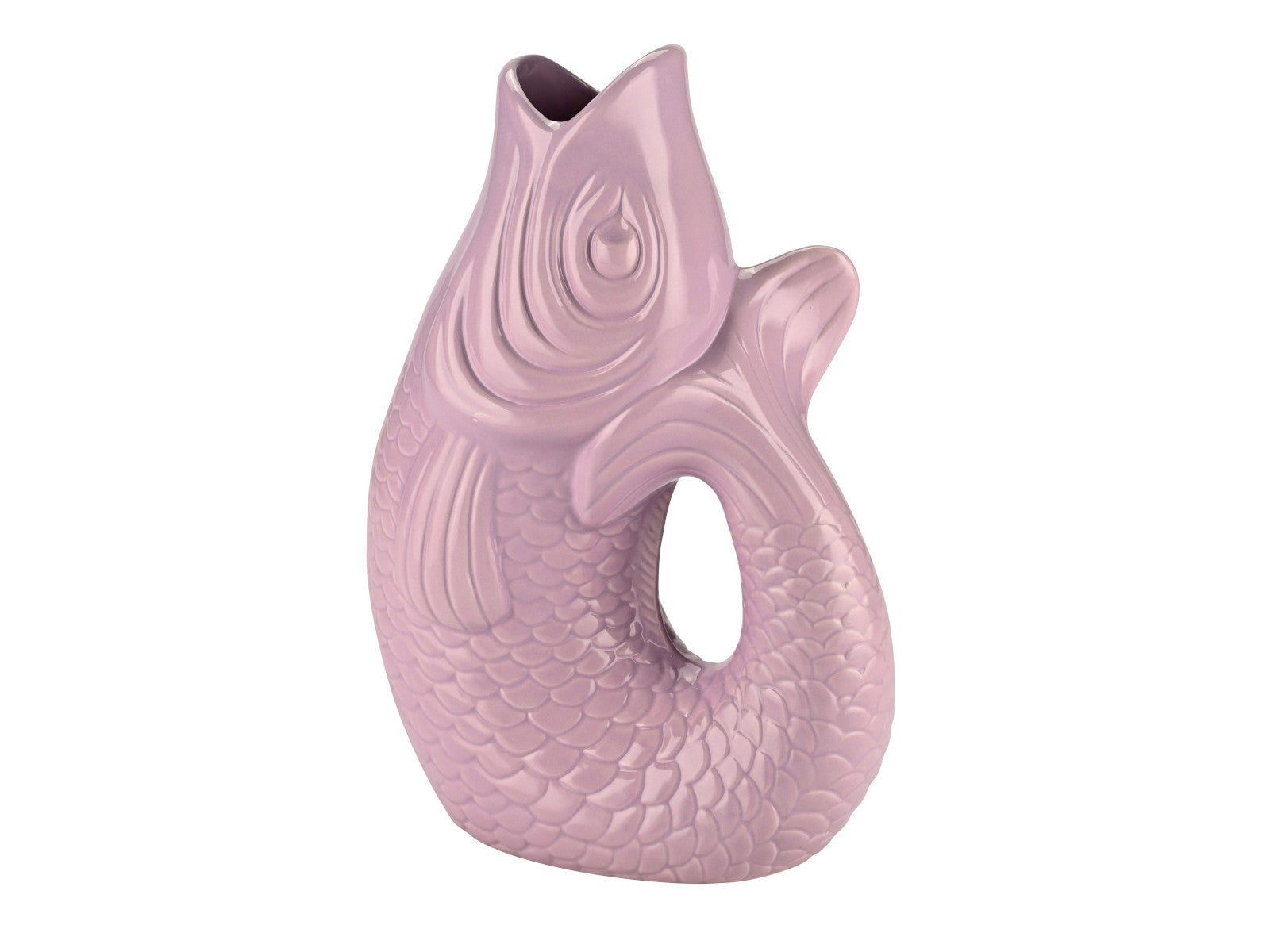 Giftcompany Monsieur Carafon Vase / Karaffe Fisch L lavender 2,7l Freisteller