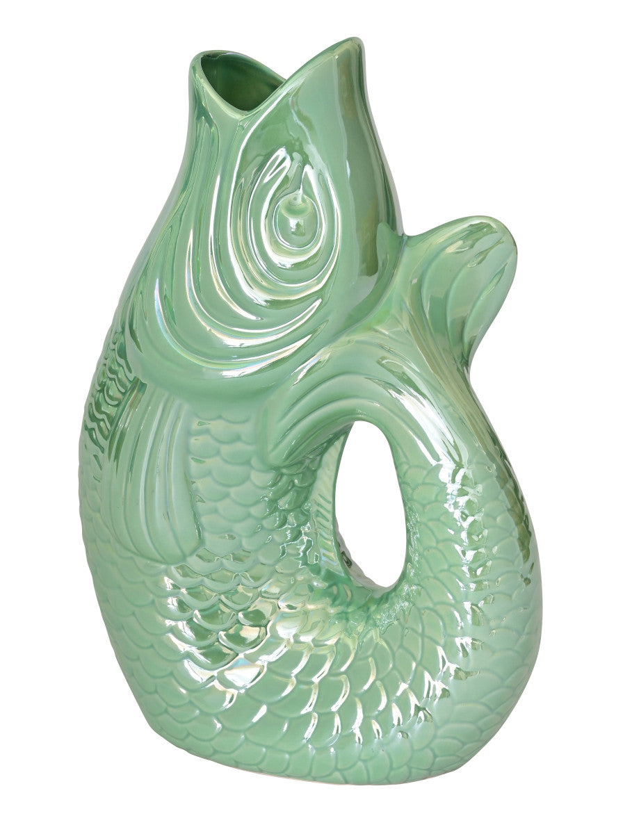 Giftcompany Monsieur Carafon Vase / Karaffe Fisch L rainbow mint 2,7l
