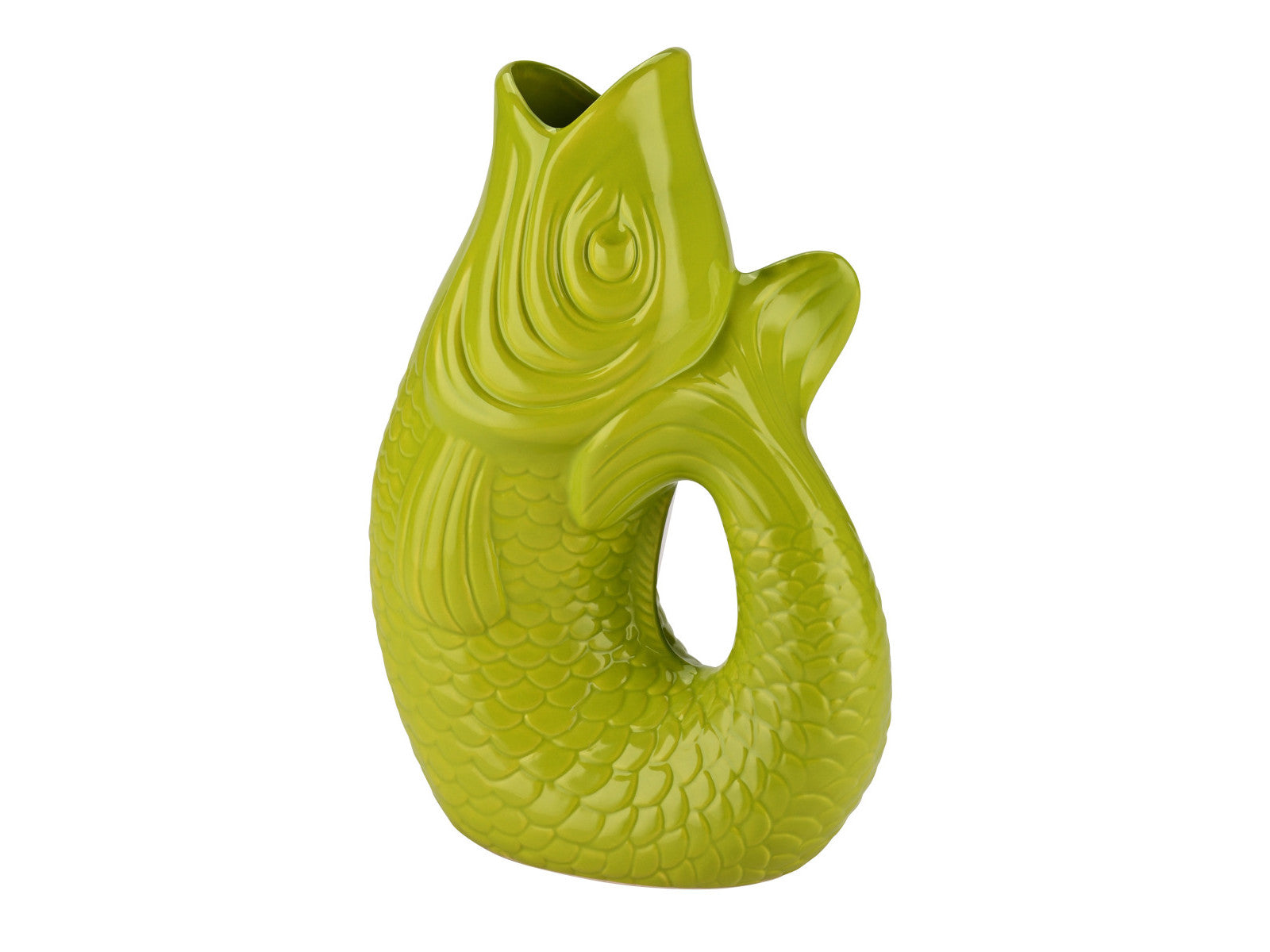 Giftcompany Monsieur Carafon Vase / Karaffe Fisch L lime 2,7l Freisteller
