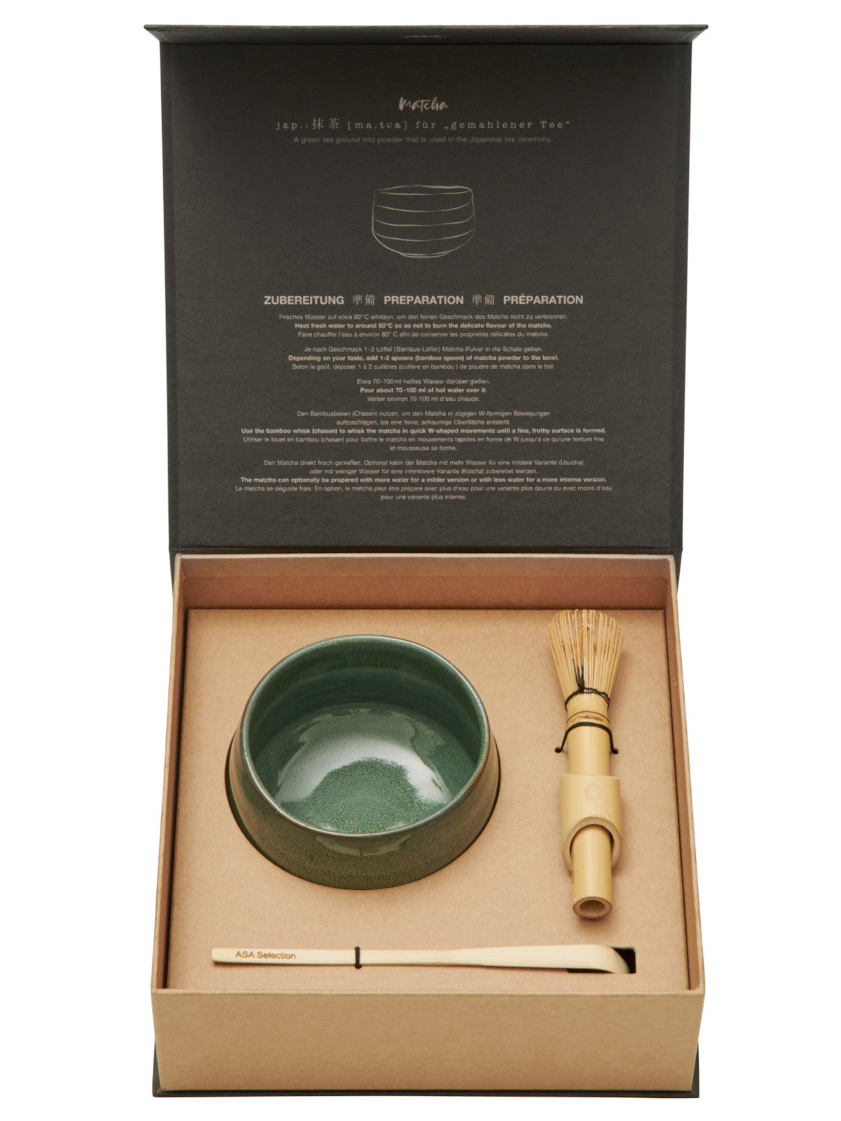 ASA moribana Matcha-Set matsu shiny 3tlg Freisteller 2